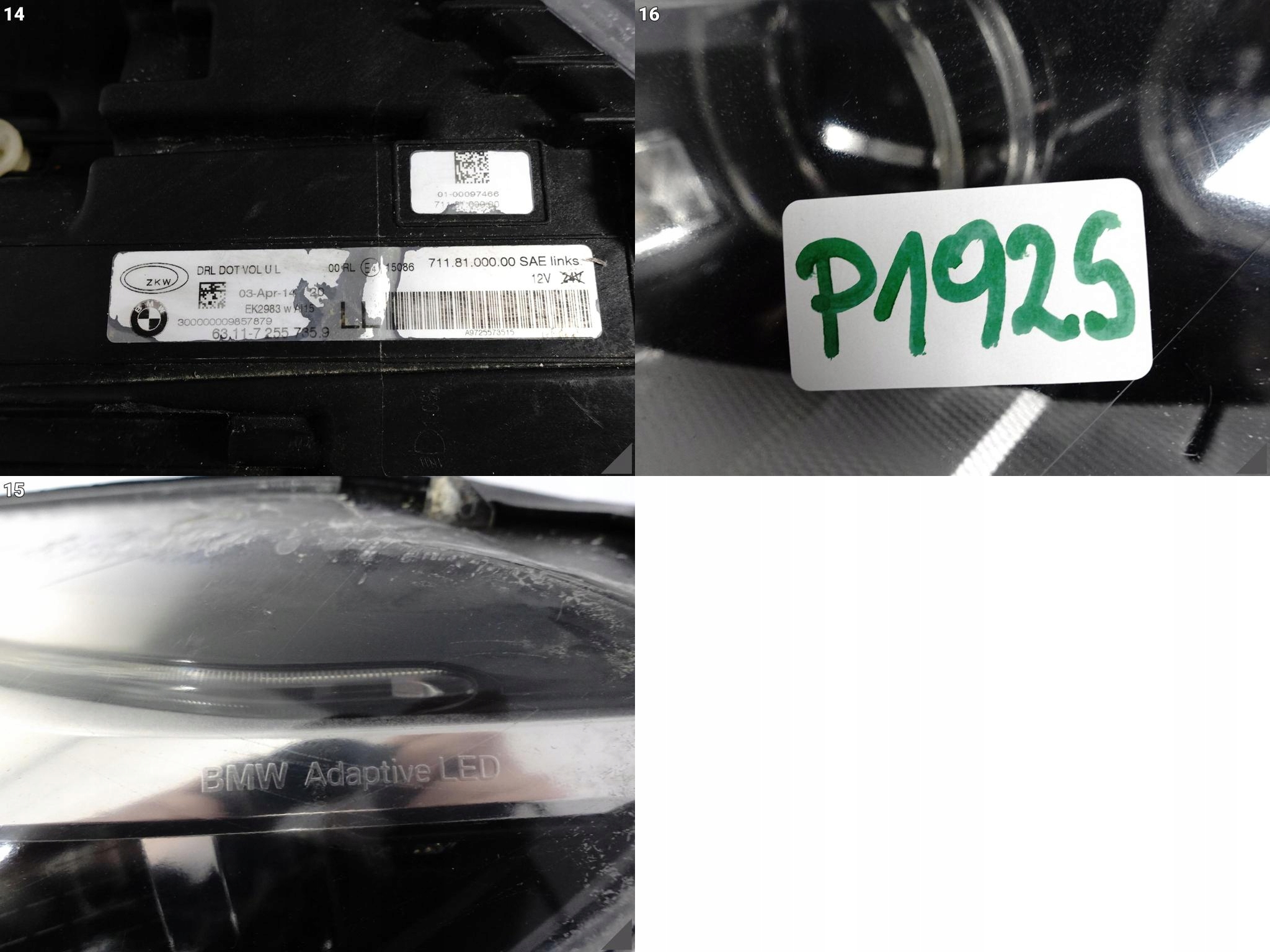 BMW 6 F12 F13 F06 10-14 LAMPA FULL LED ADAPTIVE LEWA PRZÓD USA +STEROWNIKI BMW 6 F12 F13 F06 10-14 LAMPA FULL LED ADAPTIVE LEWA PRZÓD USA +STEROWNIKI - obrazek 12