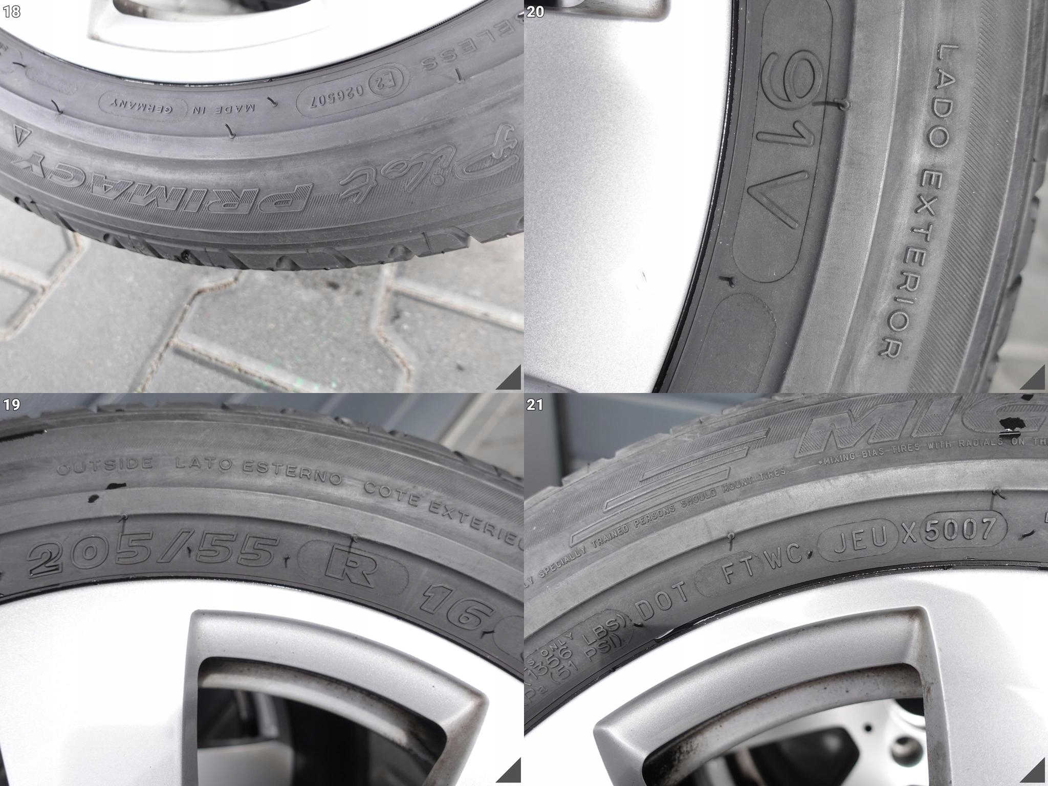MB C-KLASA W204 7JX16 ET43 MICHELIN+DUNLOP 205/55 FELGI+OPONY LATO 3,5MM MB C-KLASA W204 7JX16 ET43 MICHELIN+DUNLOP 205/55 FELGI+OPONY LATO 3,5MM - obrazek 7