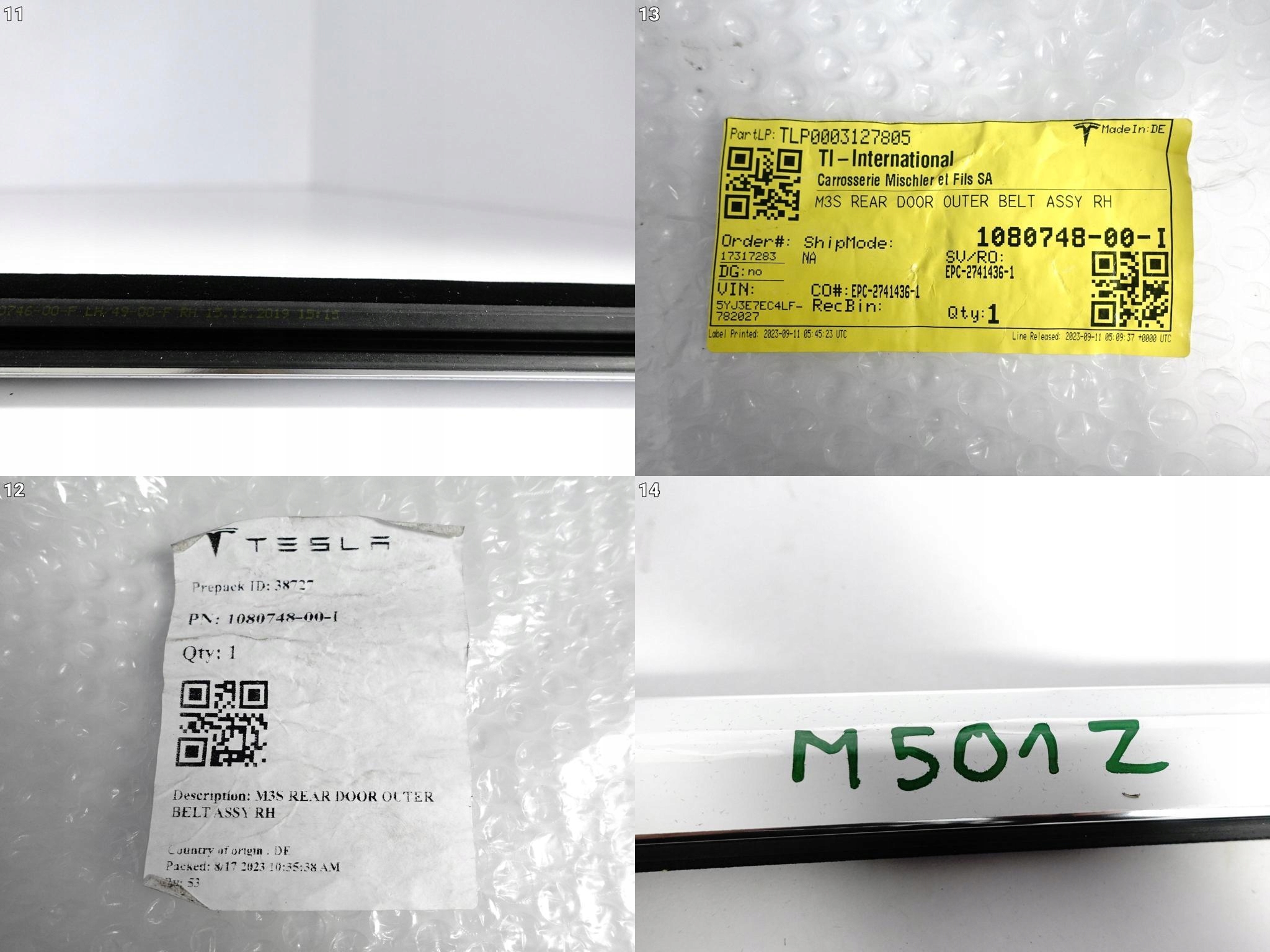 TESLA MODEL 3 17- LISTWA ZGARNIAJĄCA DRZWI PRAWYCH TYŁ CHROM TESLA MODEL 3 17- LISTWA ZGARNIAJĄCA DRZWI PRAWYCH TYŁ CHROM - obrazek 12