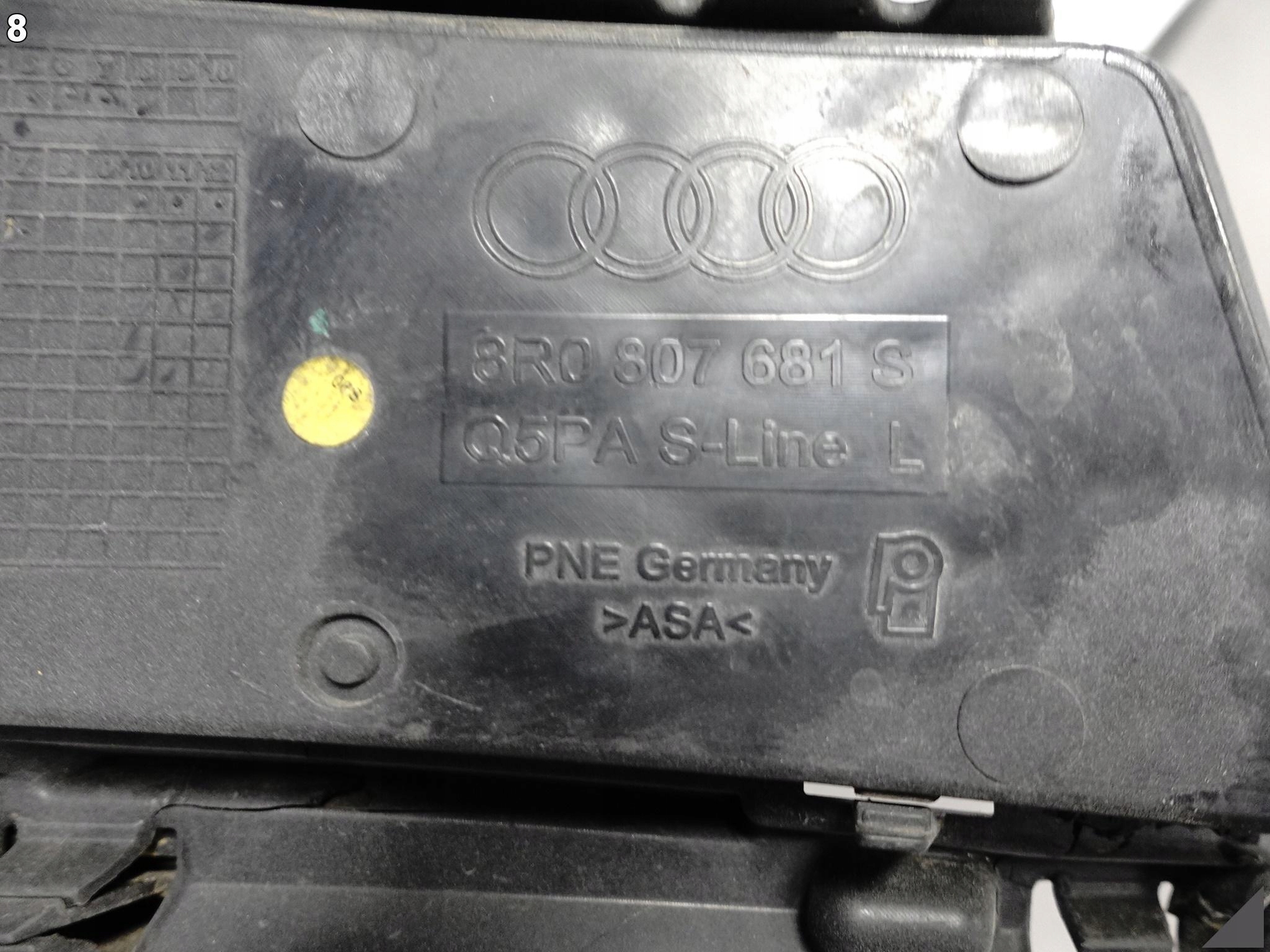 AUDI Q5 8R0 LIFT 12-16 S-LINE KRATKA ZAŚLEPKA W ZDERZAK LEWA PRZÓD CHROM AUDI Q5 8R0 LIFT 12-16 S-LINE KRATKA ZAŚLEPKA W ZDERZAK LEWA PRZÓD CHROM - obrazek 9