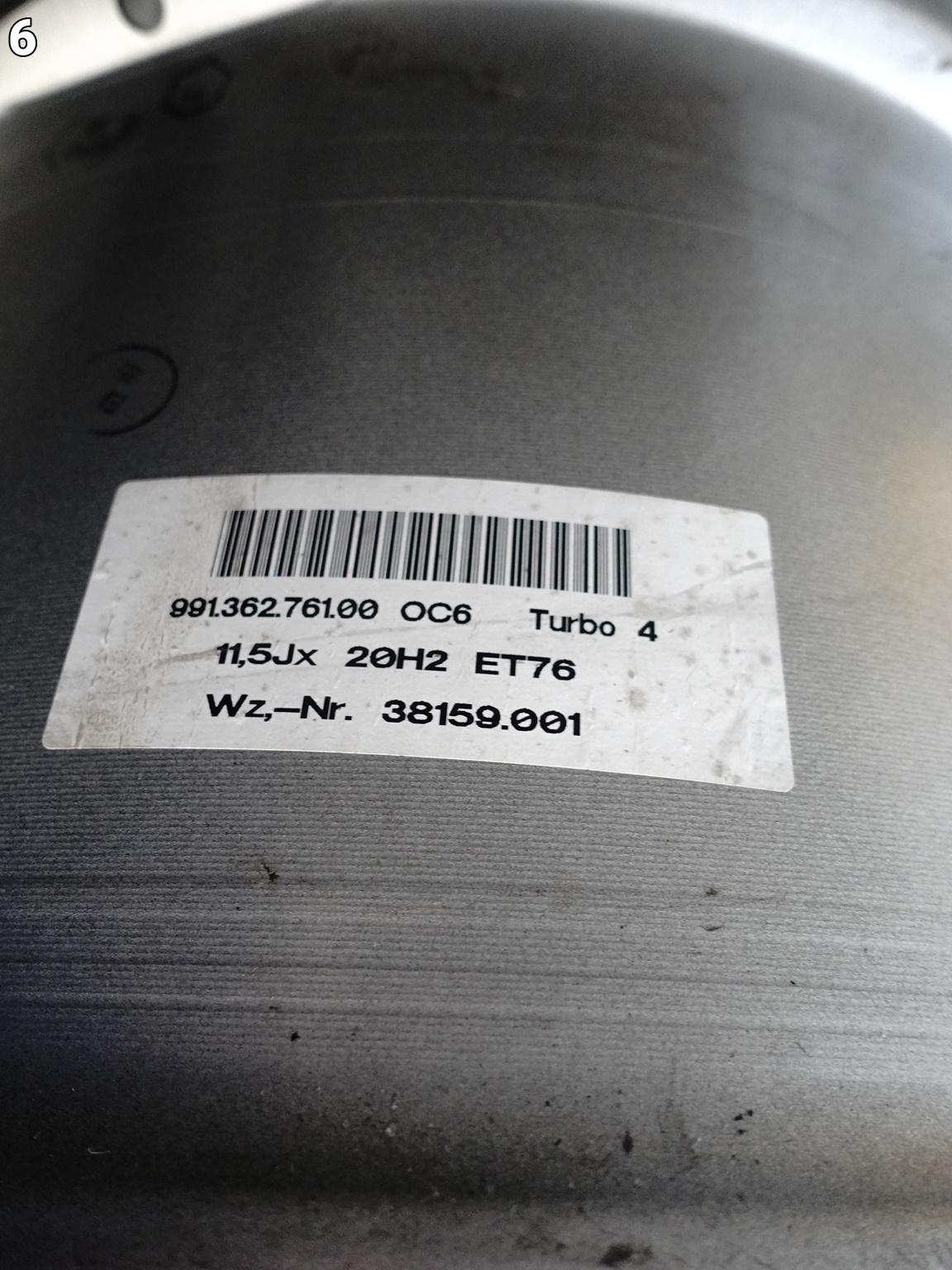 PORSCHE 911 991 TURBO 4 FELGA ALUFELGA 11,5Jx20 ET76 5×130 OC6 99136276100 PORSCHE 911 991 TURBO 4 FELGA ALUFELGA 11,5Jx20 ET76 5x130 OC6 99136276100 - obrazek 7