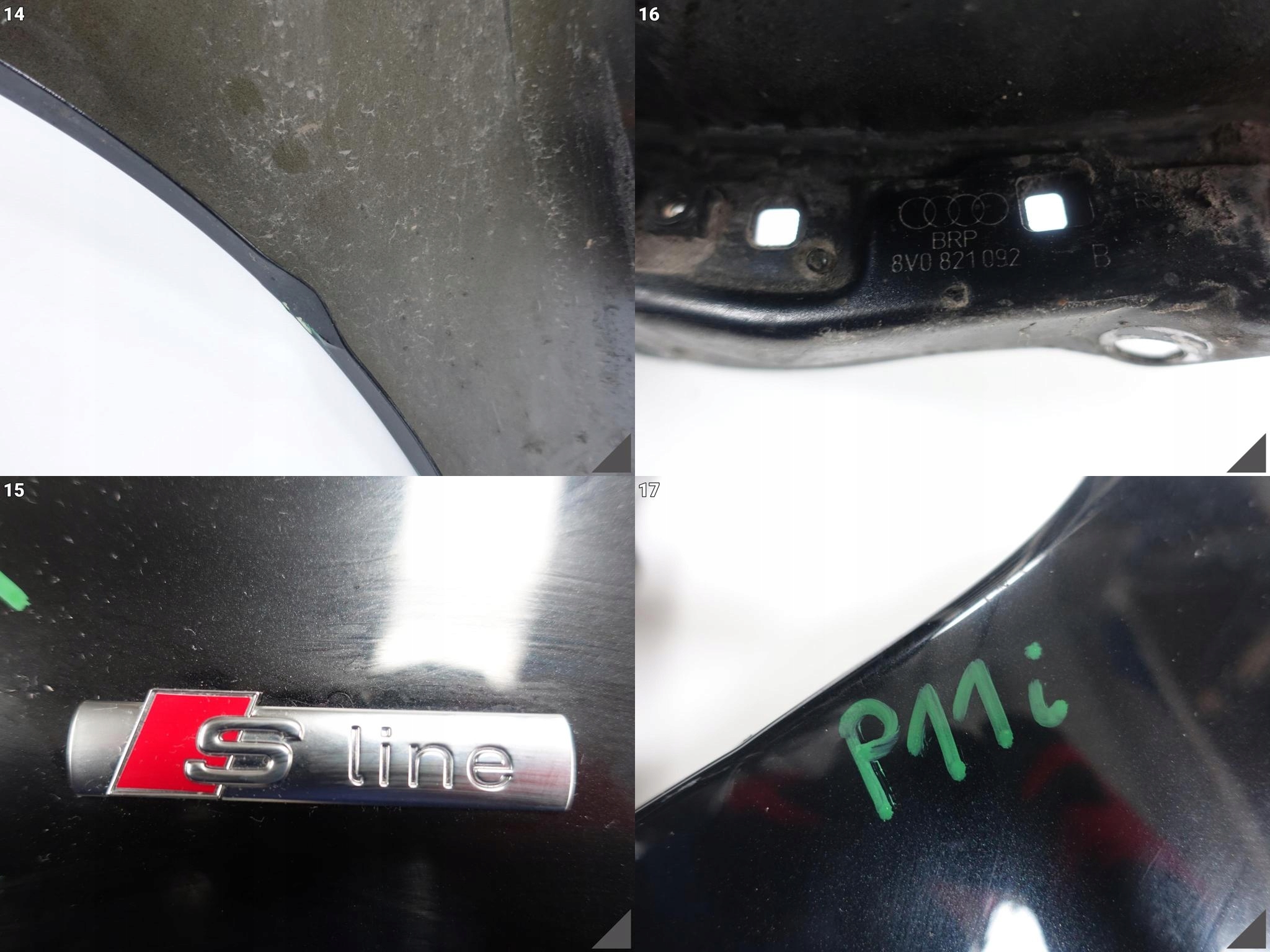 AUDI A3 S3 8V0 LIFT 16-19 WSPORNIK+BŁOTNIK PRAWY AUDI A3 S3 8V0 LIFT 16-19 WSPORNIK+BŁOTNIK PRAWY - obrazek 12