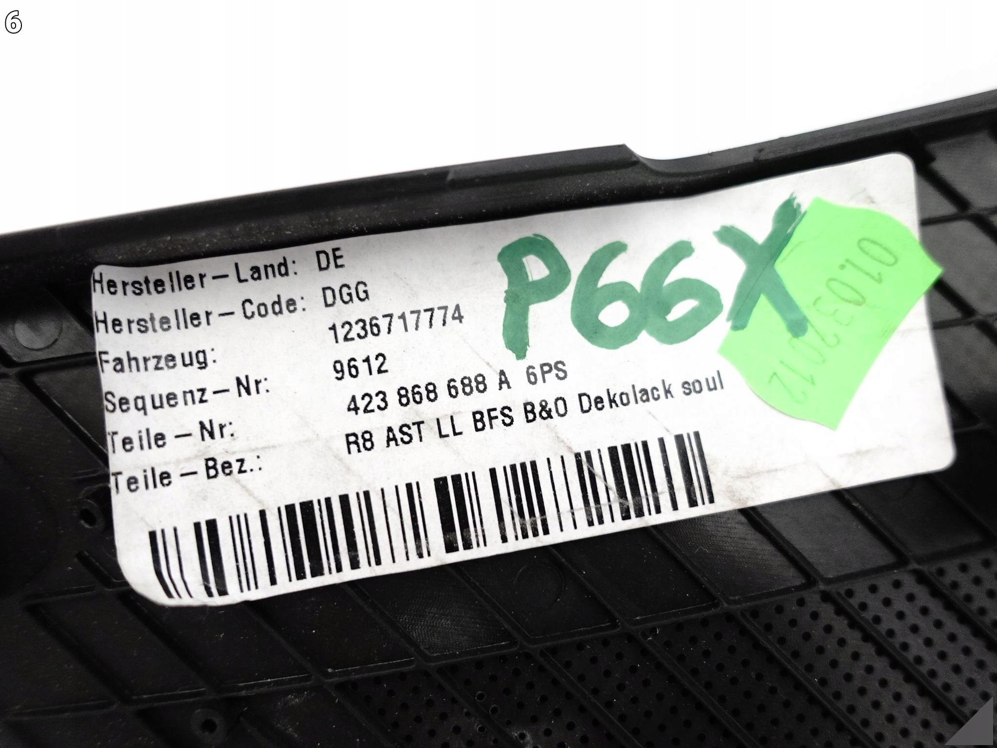 AUDI R8 420 COUPE 07-15 OSŁONA KRATKA GŁOŚNIK DRZWI PRAWE PRZÓD 6PS SOUL AUDI R8 420 COUPE 07-15 OSŁONA KRATKA GŁOŚNIK DRZWI PRAWE PRZÓD 6PS SOUL - obrazek 7