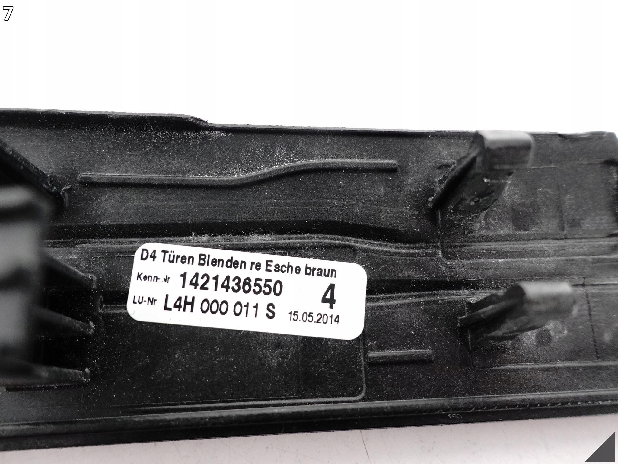AUDI A8 S8 4H0 D4 09-17 LIFT LISTWA OZDOBNA DEKOR DRZWI PRAWYCH TYŁ LONG AUDI A8 S8 4H0 D4 09-17 LIFT LISTWA OZDOBNA DEKOR DRZWI PRAWYCH TYŁ LONG - obrazek 8