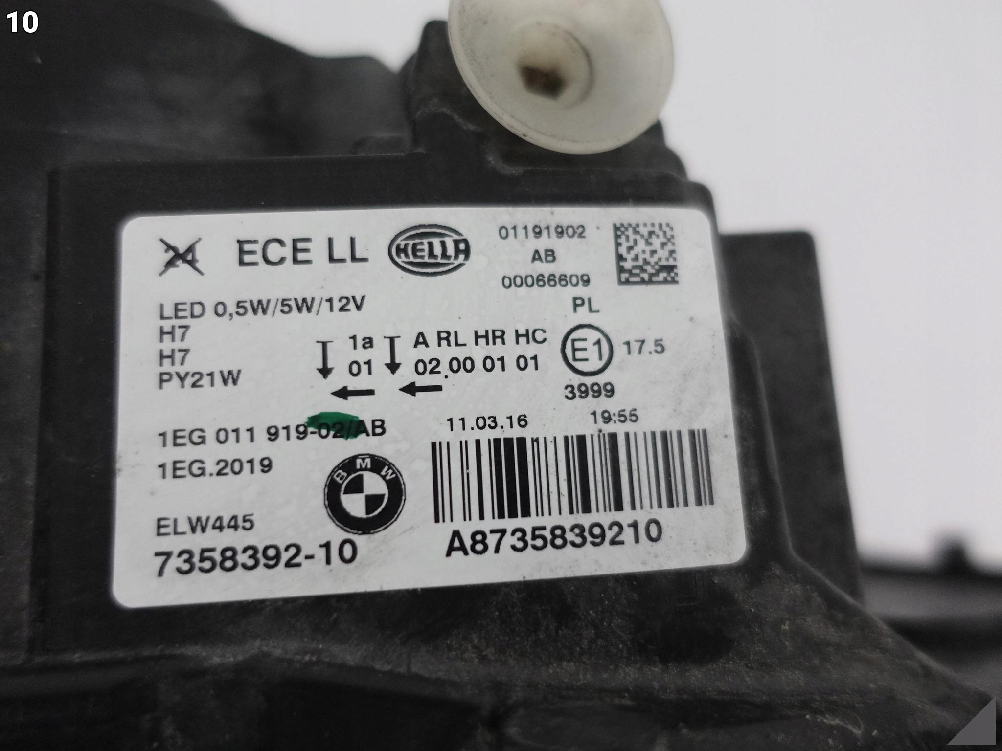 BMW F20 F21 LCI LIFT 15-19 ZWYKŁA H7+LED LAMPA EU BMW F20 F21 LCI LIFT 15-19 ZWYKŁA H7+LED LAMPA EU - obrazek 11