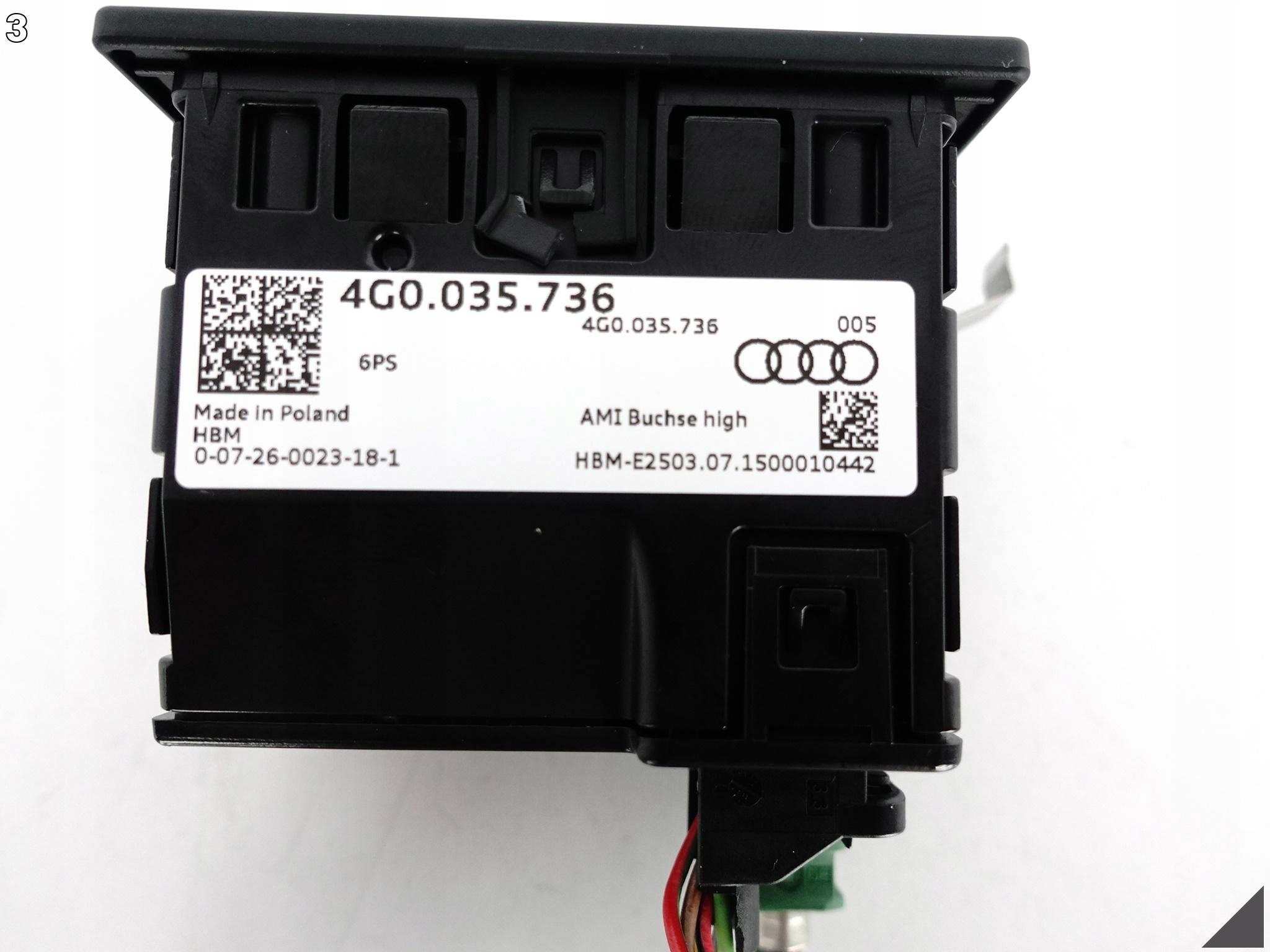 AUDI A6 S6 4G0 C7 LIFT 14-18 GNIAZDO PORT USB AUX AUDI A6 S6 4G0 C7 LIFT 14-18 GNIAZDO PORT USB AUX - obrazek 4