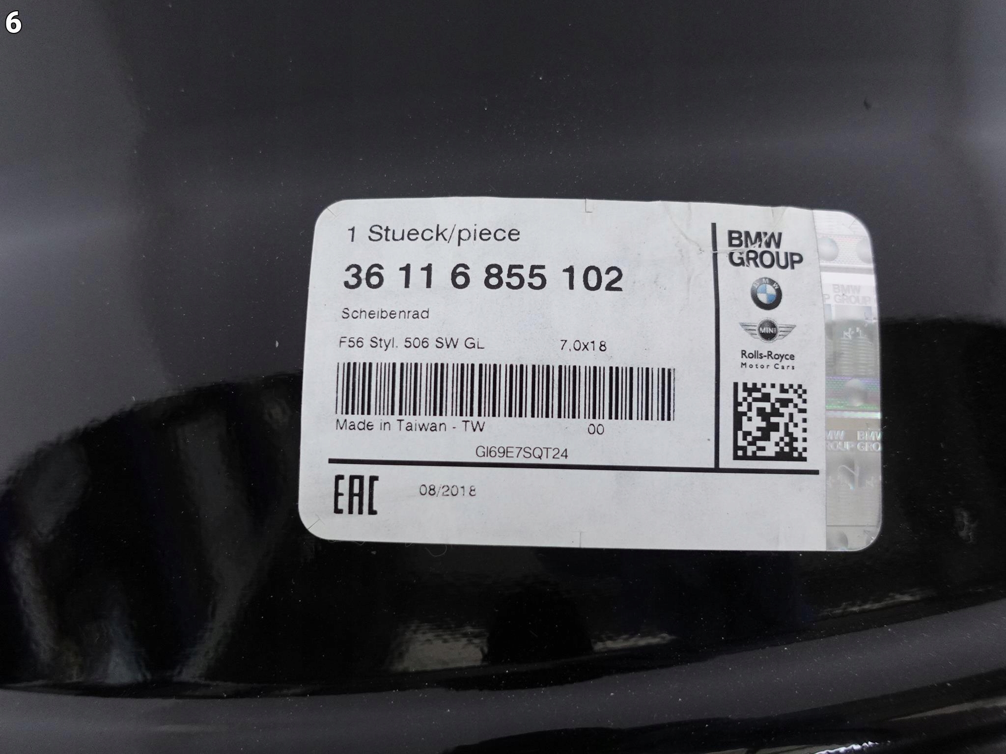 MINI F55 F56 F57 FELGA 7JX18 IS54 5X112 CROSS 506 MINI F55 F56 F57 FELGA 7JX18 IS54 5X112 CROSS 506 - obrazek 7