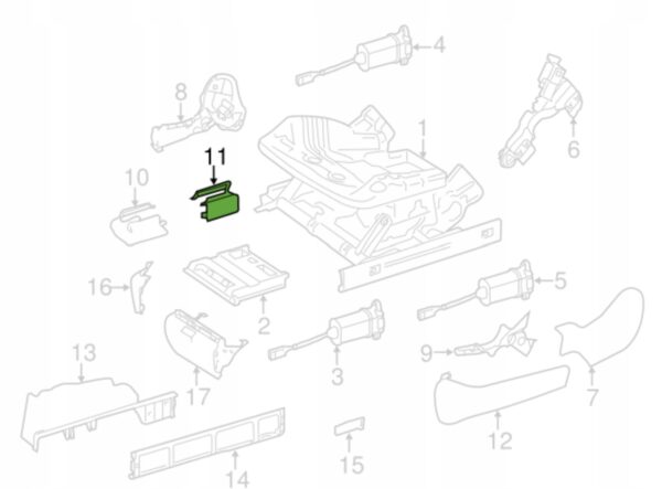 MERCEDES CL C216 W216 PRZED/LIFT 06-14 FOTEL SIEDZENIE OSŁONA OBUDOWA