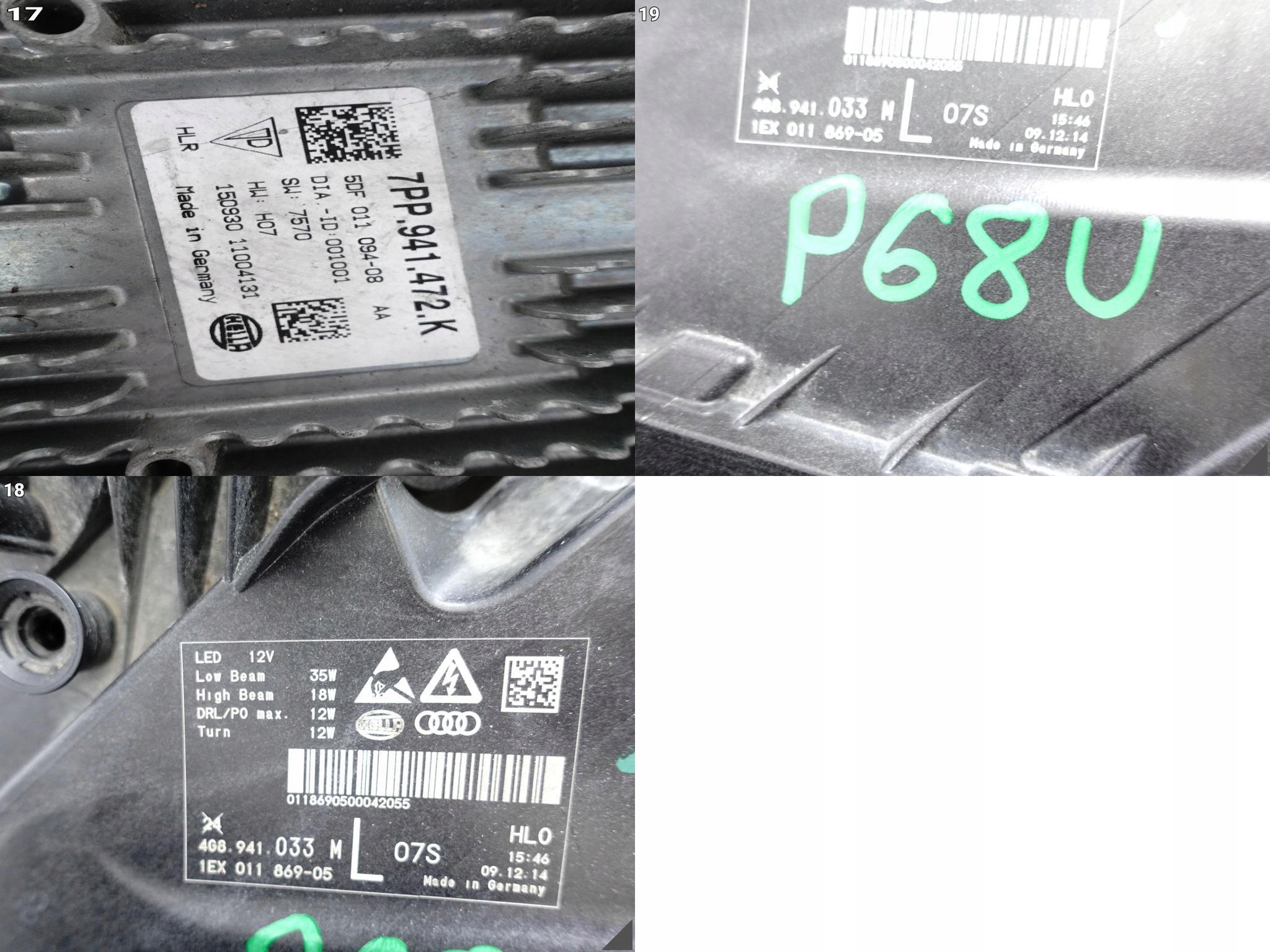 AUDI A7 S7 4G8 C7 LIFT 14-18 LAMPA FULL LED LEWA PRZÓD KOMPLETNA *USA* AUDI A7 S7 4G8 C7 LIFT 14-18 LAMPA FULL LED LEWA PRZÓD KOMPLETNA *USA* - obrazek 12