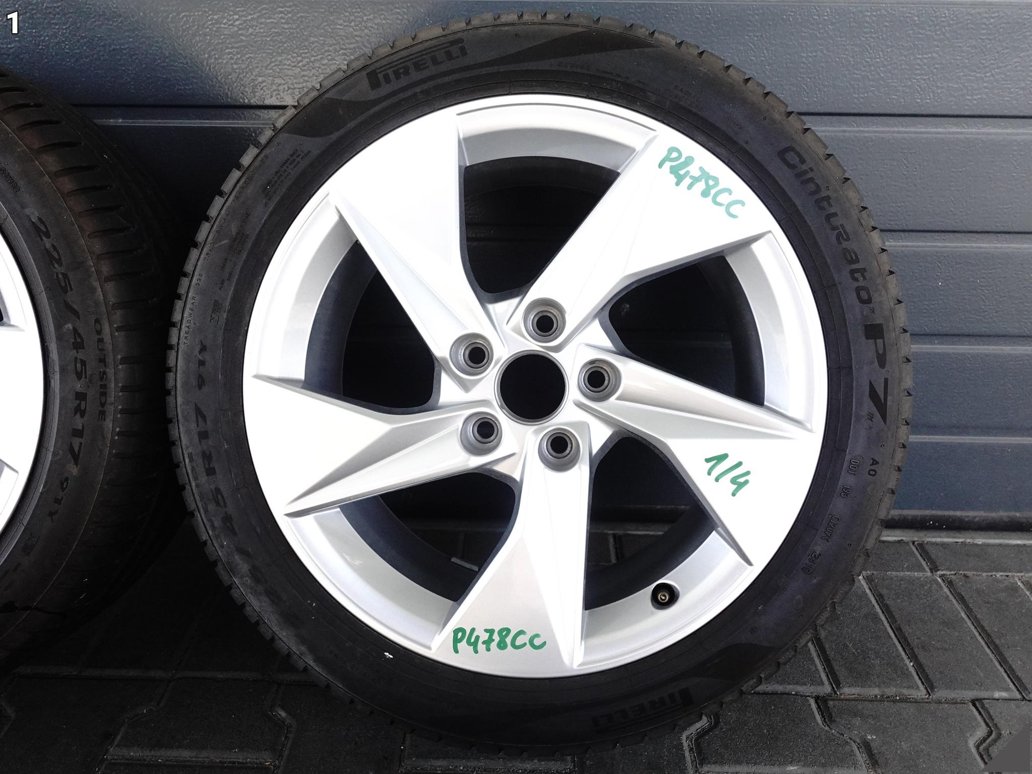 AUDI A3 S3 8Y0 KOŁA FELGI +OPONY PIRELLI 225/45 19ROK 6,5MM LATO 8Jx17 ET46 AUDI A3 S3 8Y0 KOŁA FELGI +OPONY PIRELLI 225/45 19ROK 6,5MM LATO 8Jx17 ET46 - obrazek 2
