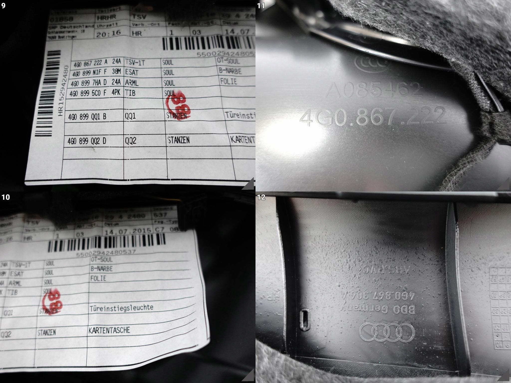 AUDI A6 S6 4G0 C7 14-18 LIFT TAPICERKA BOCZEK DRZWI PRAWA TYŁ AUDI A6 S6 4G0 C7 14-18 LIFT TAPICERKA BOCZEK DRZWI PRAWA TYŁ - obrazek 10