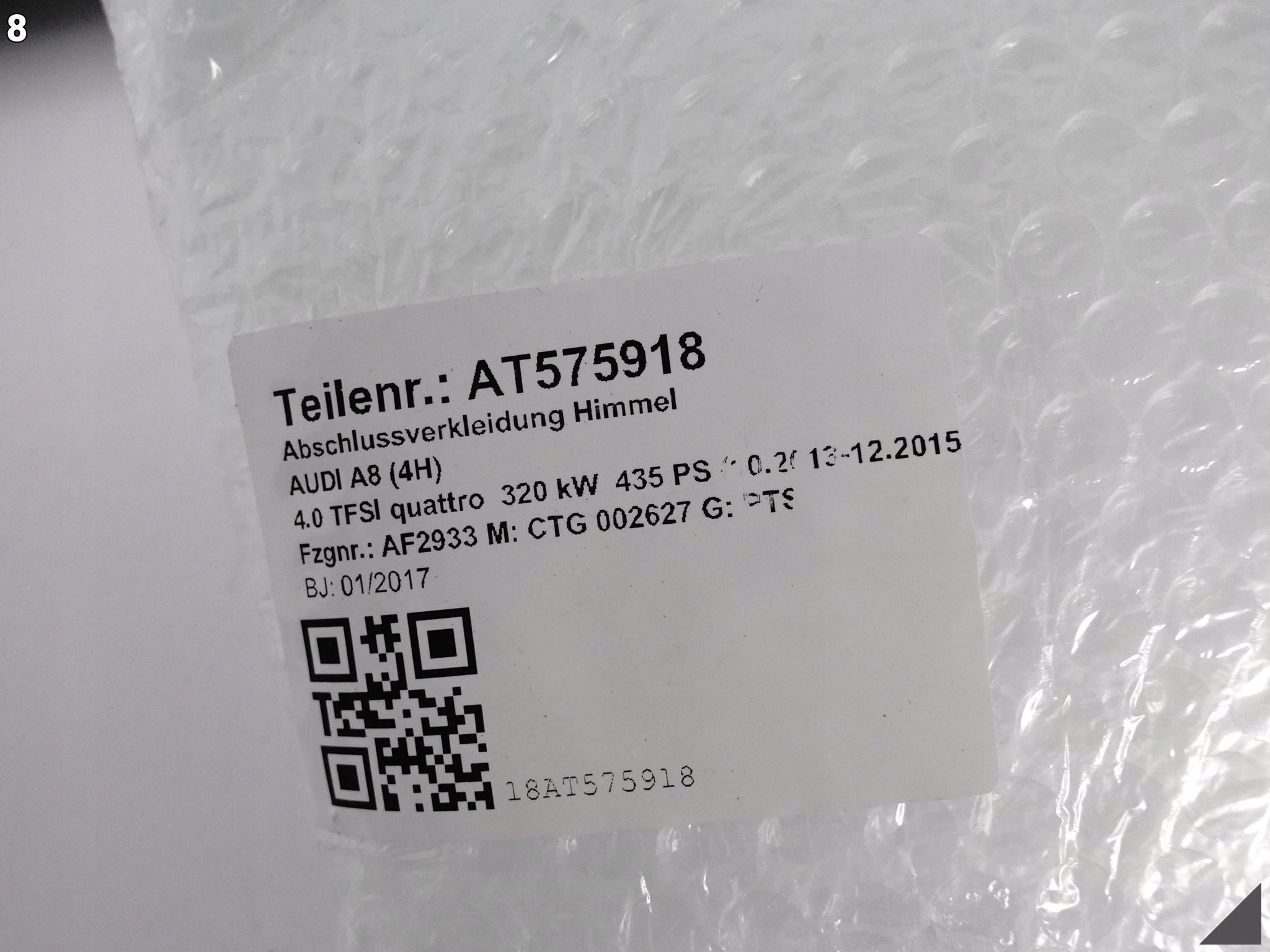 AUDI A8 4H0 4H4 D4 LIFT 09-17 TYLNA OSŁONA POSZYCIE PODSUFITKI LONG EP1 AUDI A8 4H0 4H4 D4 LIFT 09-17 TYLNA OSŁONA POSZYCIE PODSUFITKI LONG EP1 - obrazek 9