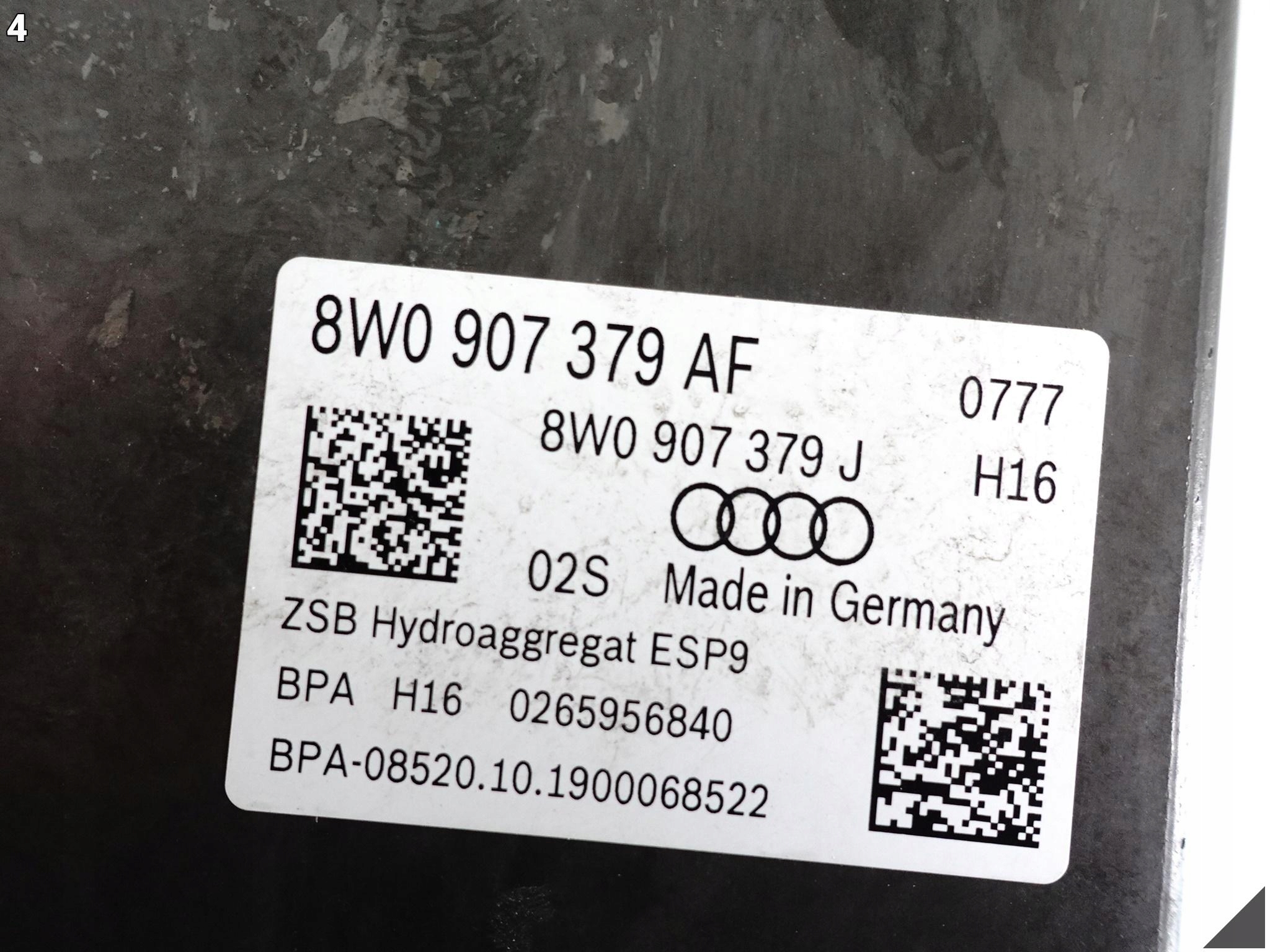 AUDI A5 S5 F5 8W6 A4 8W0 B9 15- STEROWNIK POMPA ABS MOCOWANIE UCHWYT AUDI A5 S5 F5 8W6 A4 8W0 B9 15- STEROWNIK POMPA ABS MOCOWANIE UCHWYT - obrazek 5