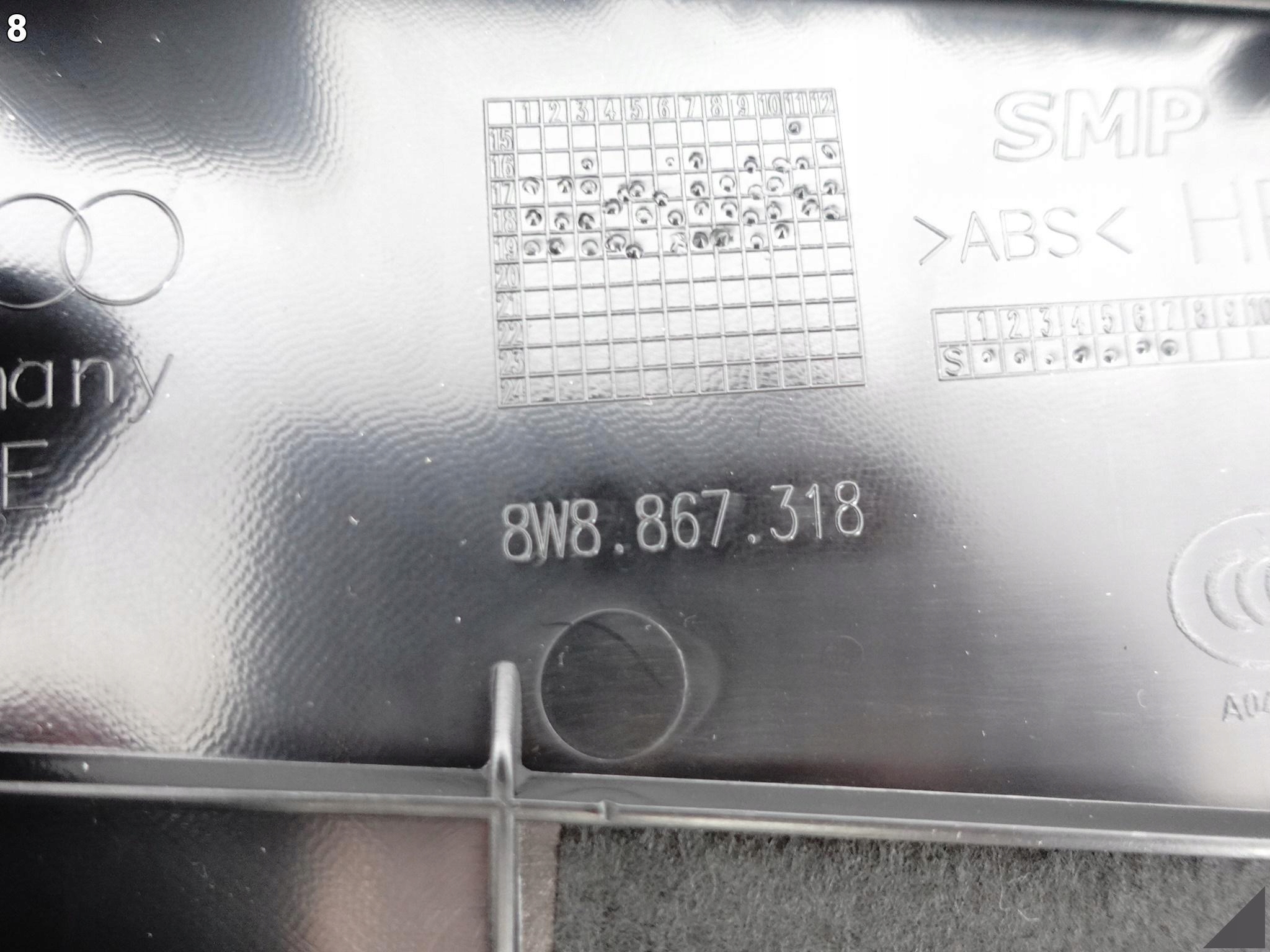 AUDI A5 S5 RS5 SPORTBACK 8W8 F5 TAPICERKA BOCZEK DRZWI PRAWYCH TYŁ AUDI A5 S5 RS5 SPORTBACK 8W8 F5 TAPICERKA BOCZEK DRZWI PRAWYCH TYŁ - obrazek 9