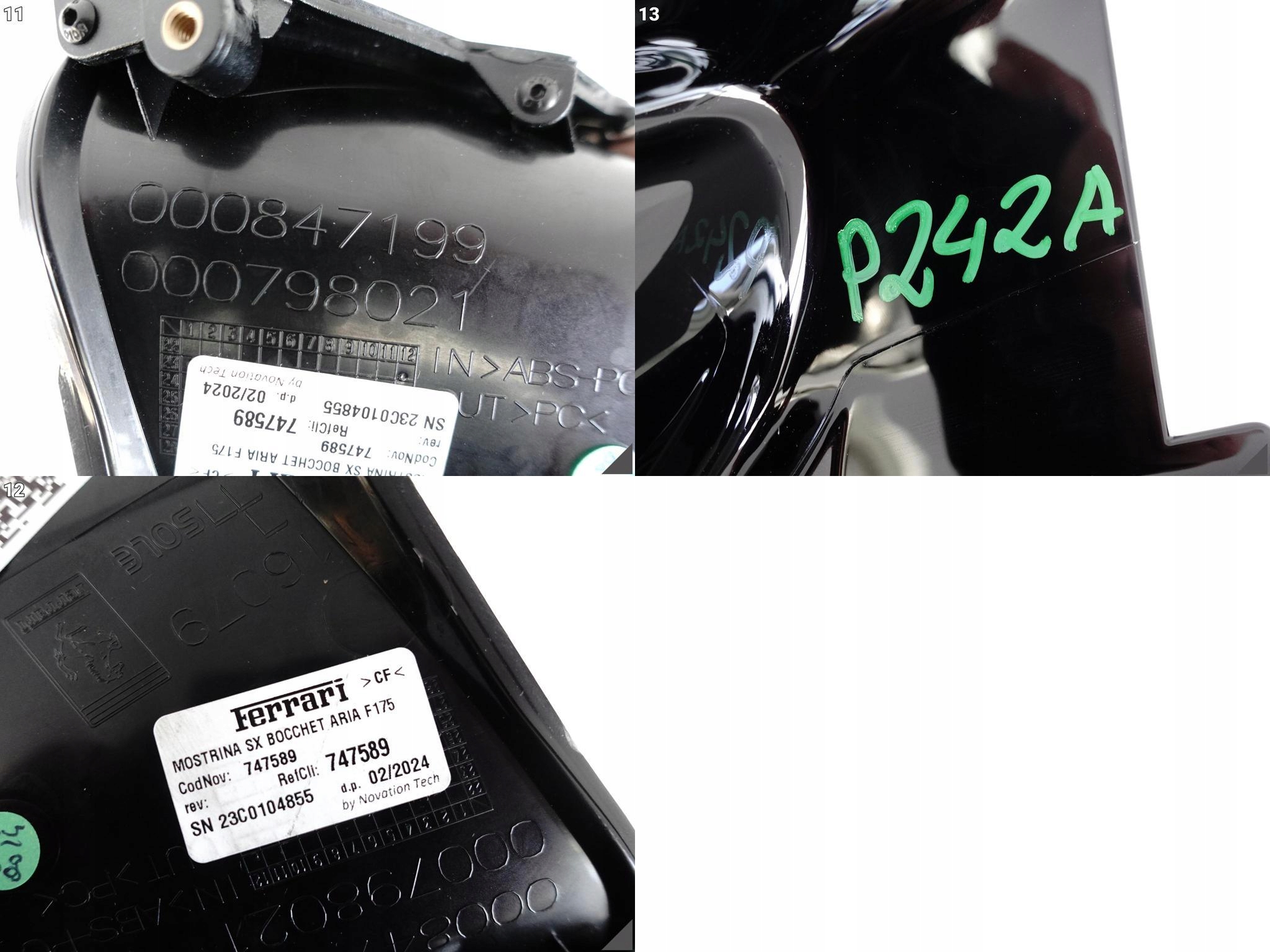 FERRARI PUROSANGUE F175 23- KRATKA NAWIEWU LEWA KOKPIT OSŁONA DEKOR CARBON FERRARI PUROSANGUE F175 23- KRATKA NAWIEWU LEWA KOKPIT OSŁONA DEKOR CARBON - obrazek 12