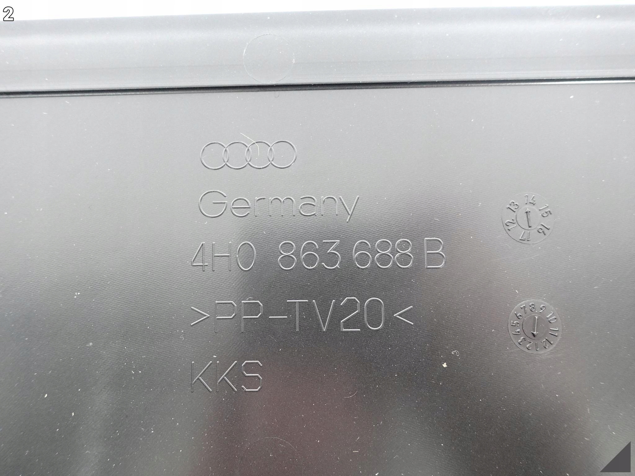 AUDI A8 S8 4H0 D4 LIFT 13-17 OSŁONA ZAŚLEPKA BAGAŻNIK LONG 4H0863688B AUDI A8 S8 4H0 D4 LIFT 13-17 OSŁONA ZAŚLEPKA BAGAŻNIK LONG 4H0863688B - obrazek 3