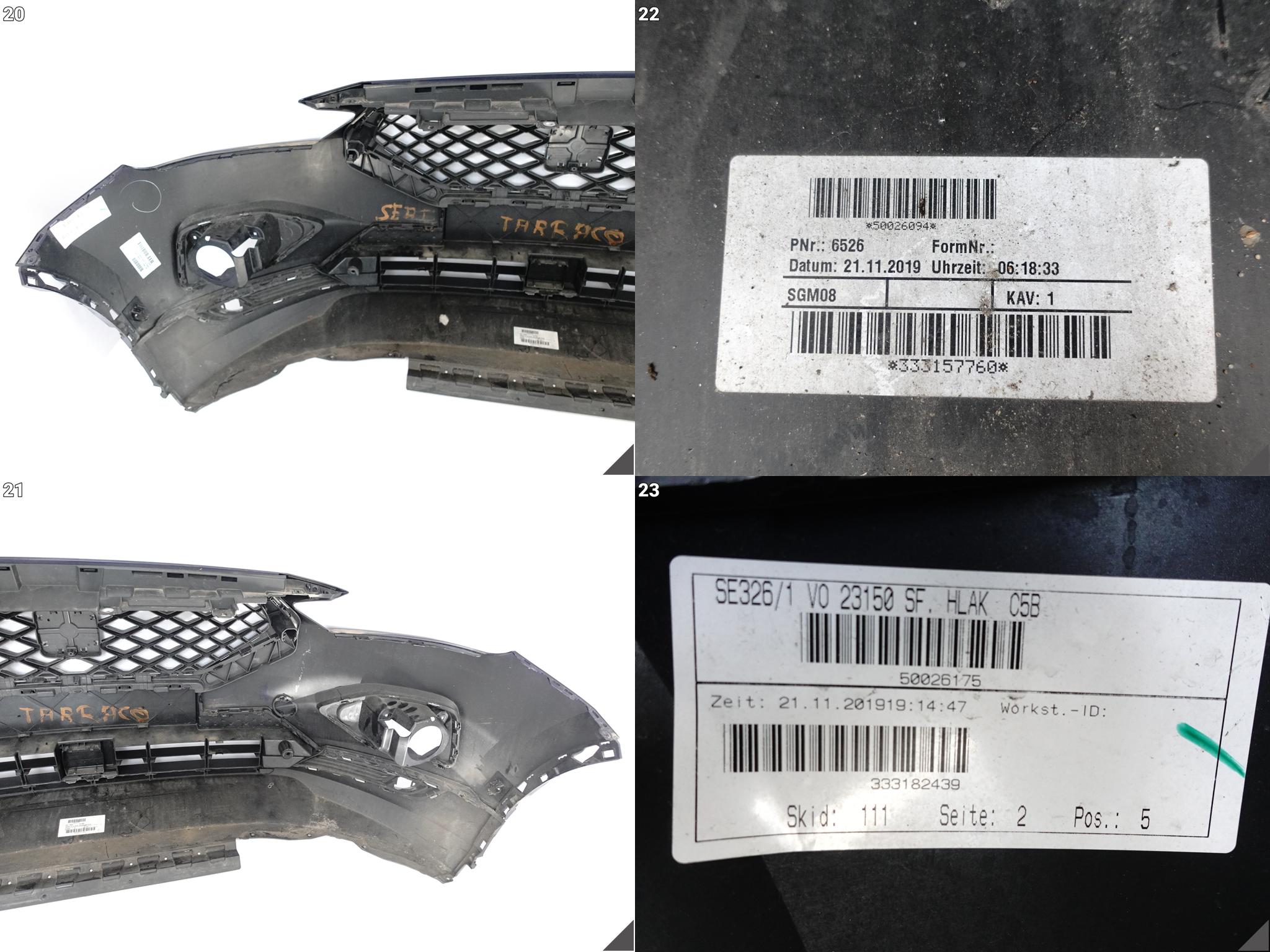 SEAT TARRACO 5FJ 18-24 ZDERZAK + GRILL ATRAPA + SPOILER + KRATKA PRZÓD PDC SEAT TARRACO 5FJ 18-24 ZDERZAK + GRILL ATRAPA + SPOILER + KRATKA PRZÓD PDC - obrazek 9