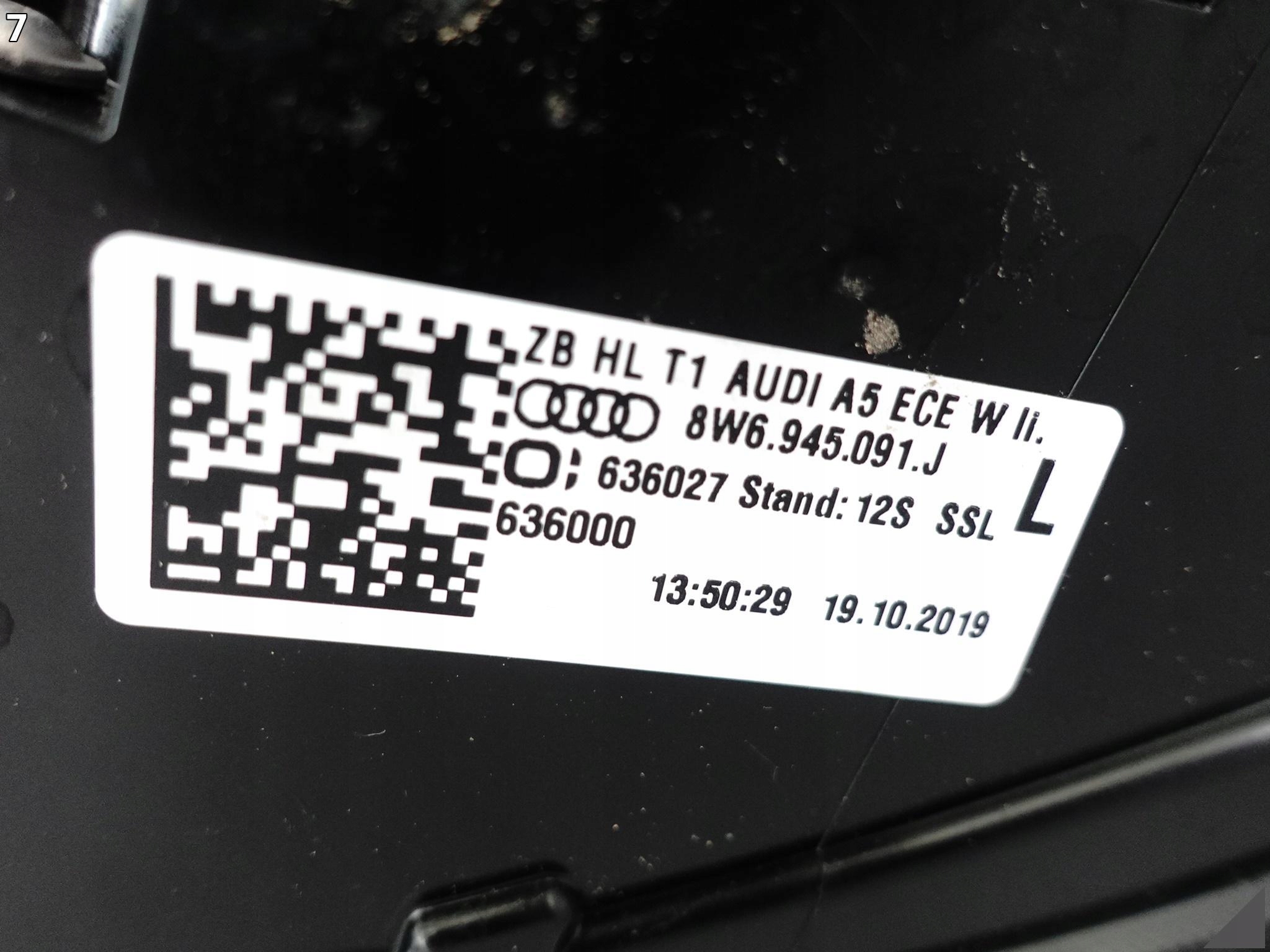AUDI A5 S5 8W6 8W8 F5 B9 SPORTBACK 16-19 MATRIX LED LAMPA W BŁOTNIK LEWA AUDI A5 S5 8W6 8W8 F5 B9 SPORTBACK 16-19 MATRIX LED LAMPA W BŁOTNIK LEWA - obrazek 8