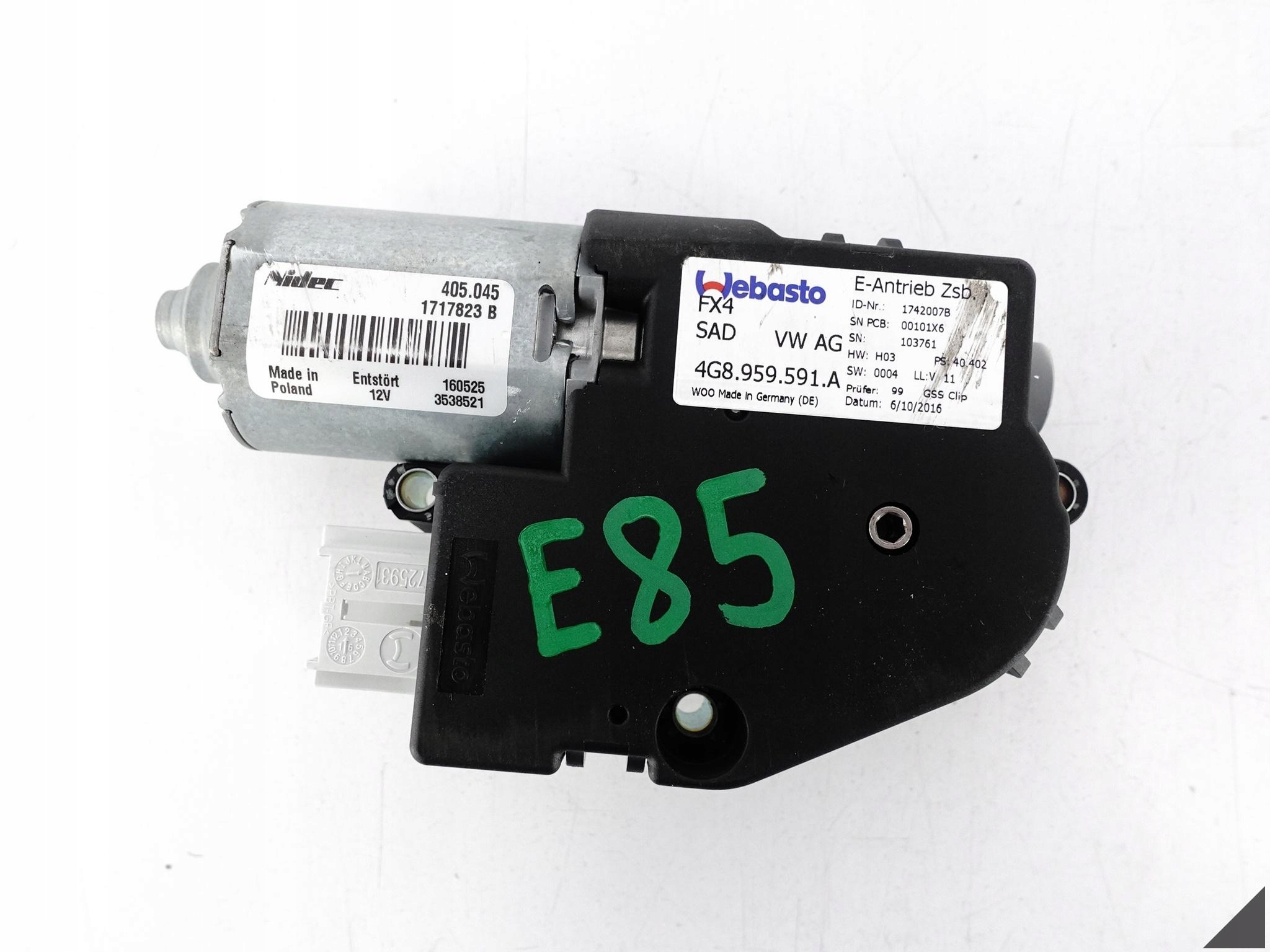 AUDI A6 S6 4G0 A7 S7 RS7 4G8 LIFT 10-18 SILNIK SILNICZEK SZYBERDACHU NIDEC AUDI A6 S6 4G0 A7 S7 RS7 4G8 LIFT 10-18 SILNIK SILNICZEK SZYBERDACHU NIDEC