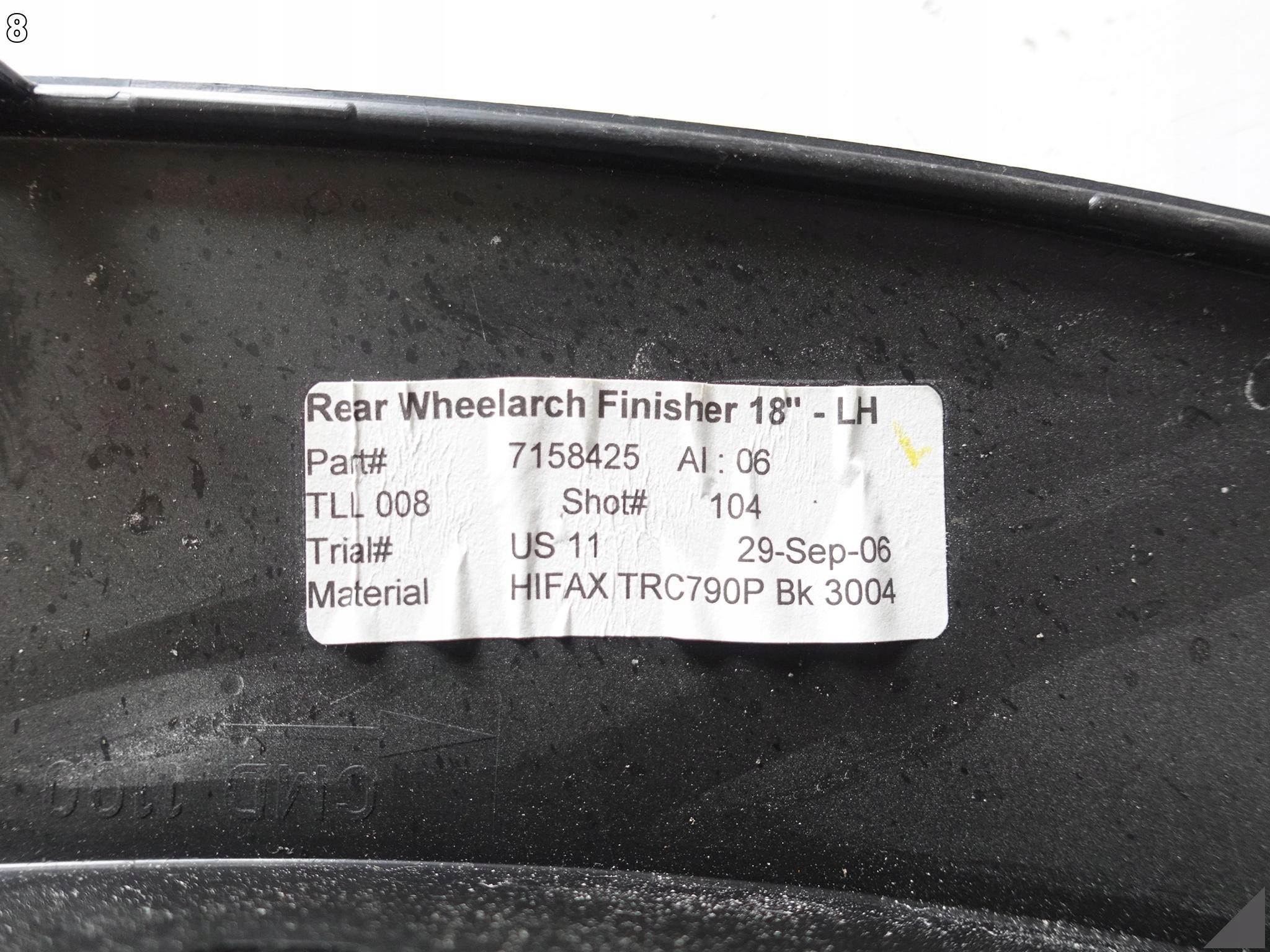 BMW X5 E70 (PRZED/PO LIFT LCI) 06-13 LISTWA NA BŁOTNIK OSŁONA LEWA TYŁ BMW X5 E70 (PRZED/PO LIFT LCI) 06-13 LISTWA NA BŁOTNIK OSŁONA LEWA TYŁ - obrazek 9