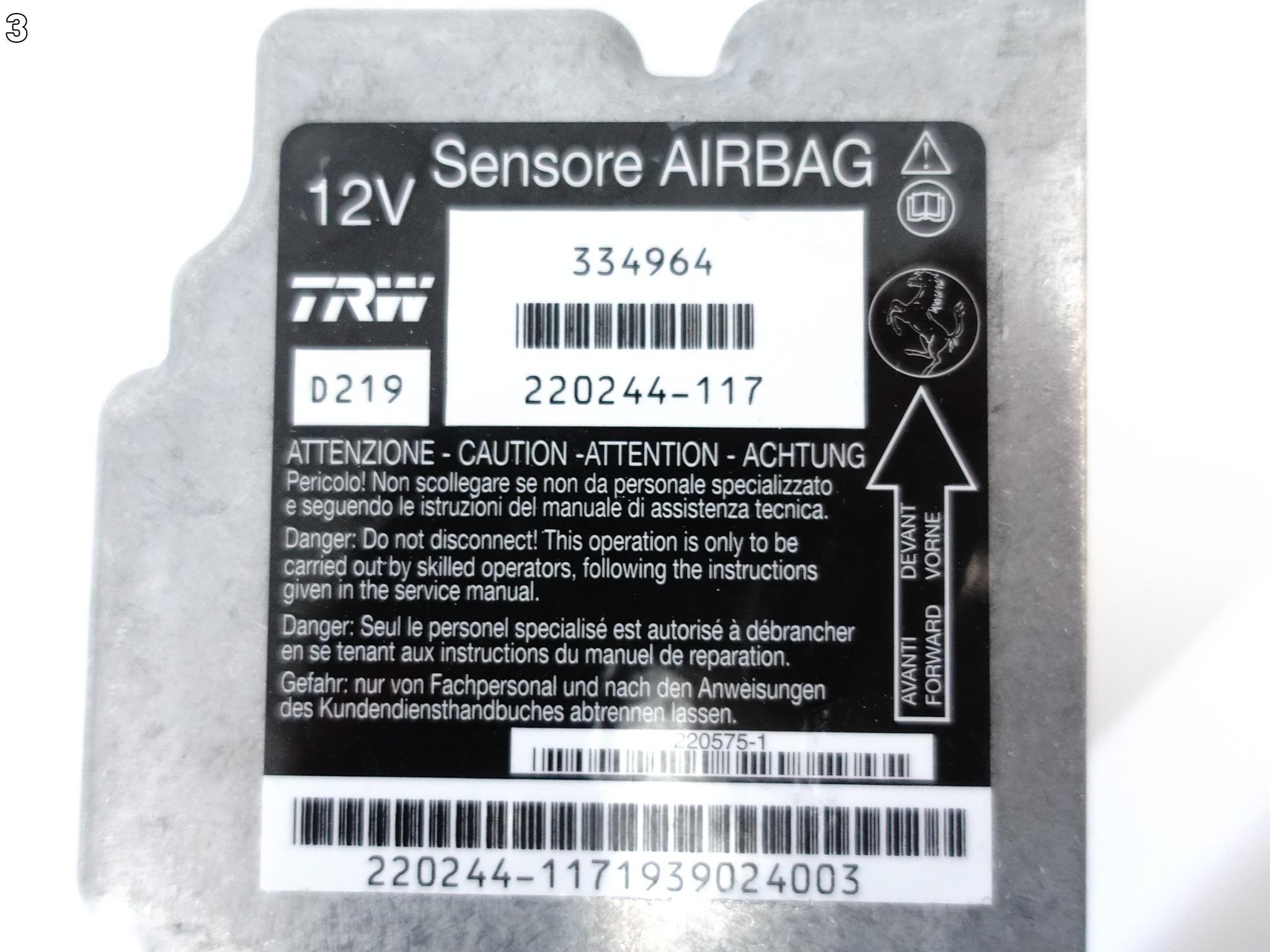 FERRARI 488 GTB F142M 15-19 MODUŁ STEROWNIK PODUSZKI POWIETRZNEJ AIRBAG ECU FERRARI 488 GTB F142M 15-19 MODUŁ STEROWNIK PODUSZKI POWIETRZNEJ AIRBAG ECU - obrazek 4