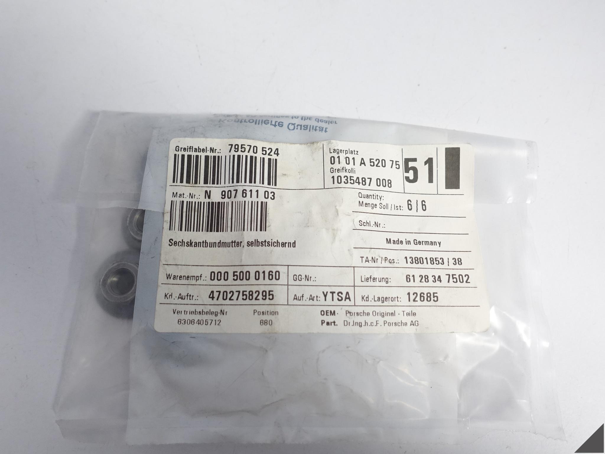 VW PORSCHE AUDI SKODA SEAT ZESTAW NAKRĘTEK KOŁNIERZOWYCH NOWE ORYGINALNE VW PORSCHE AUDI SKODA SEAT ZESTAW NAKRĘTEK KOŁNIERZOWYCH NOWE ORYGINALNE