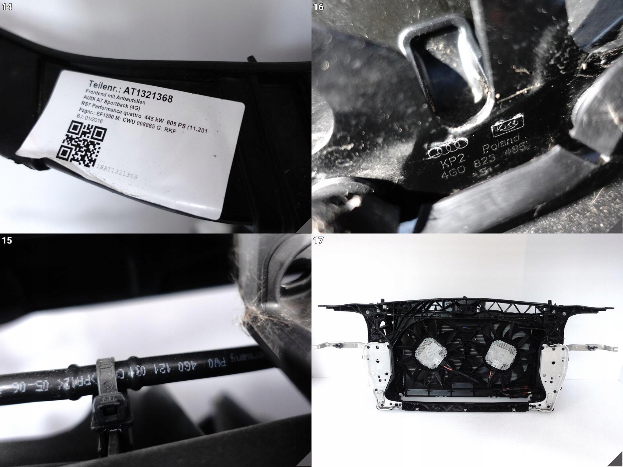 AUDI RS7 RS6 C7 4G8 4.0 TFSI WZMOCNIENIE PAS CHŁODNICE WENTYLATOR DEMONTAŻ AUDI RS7 RS6 C7 4G8 4.0 TFSI WZMOCNIENIE PAS CHŁODNICE WENTYLATOR DEMONTAŻ - obrazek 9