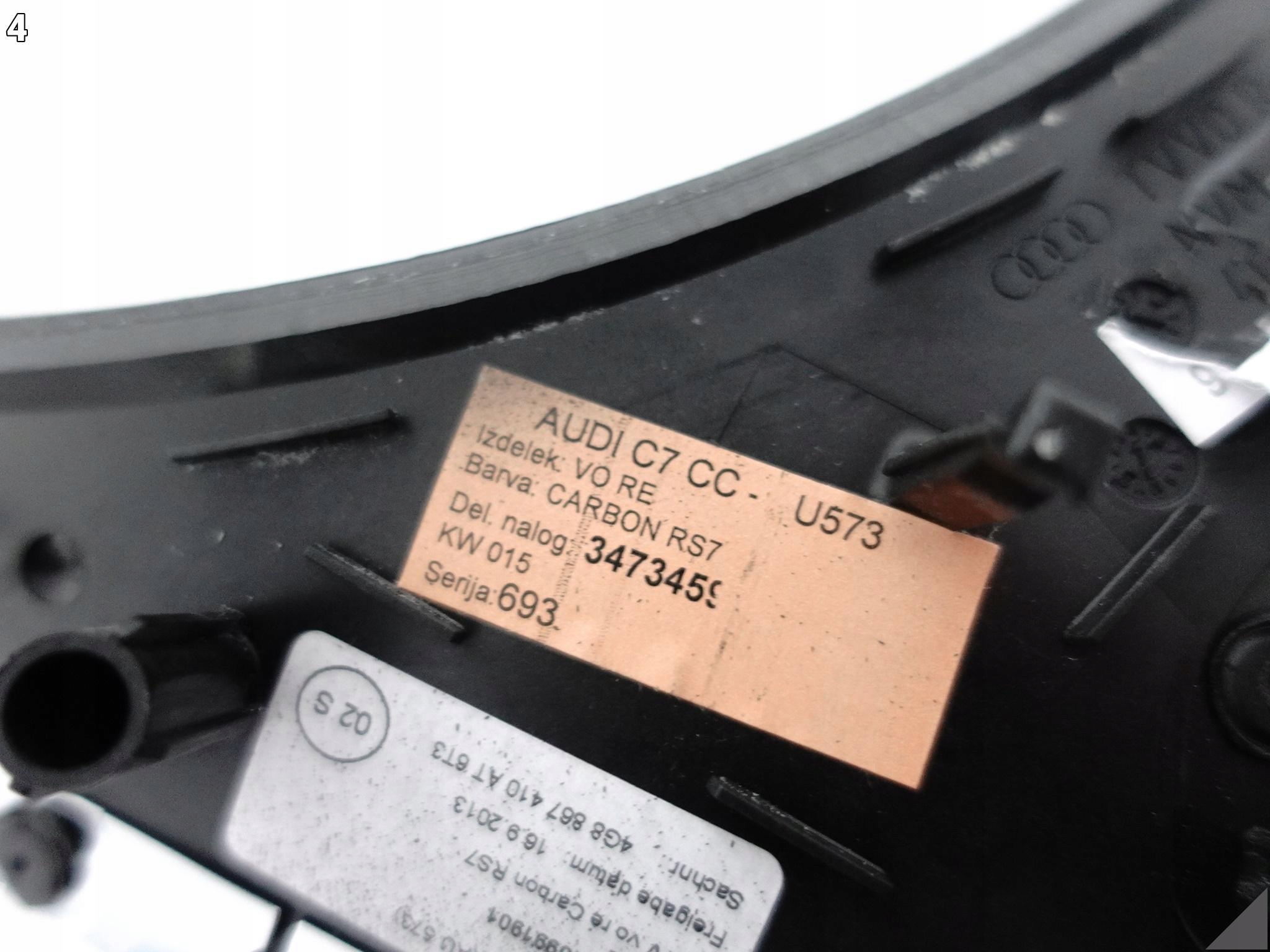 AUDI RS7 S7 A7 4G8 C7 10-18 OSŁONA DEKOR DRZWI PRAWA PRZÓD CARBON CHROM 6T3 AUDI RS7 S7 A7 4G8 C7 10-18 OSŁONA DEKOR DRZWI PRAWA PRZÓD CARBON CHROM 6T3 - obrazek 5