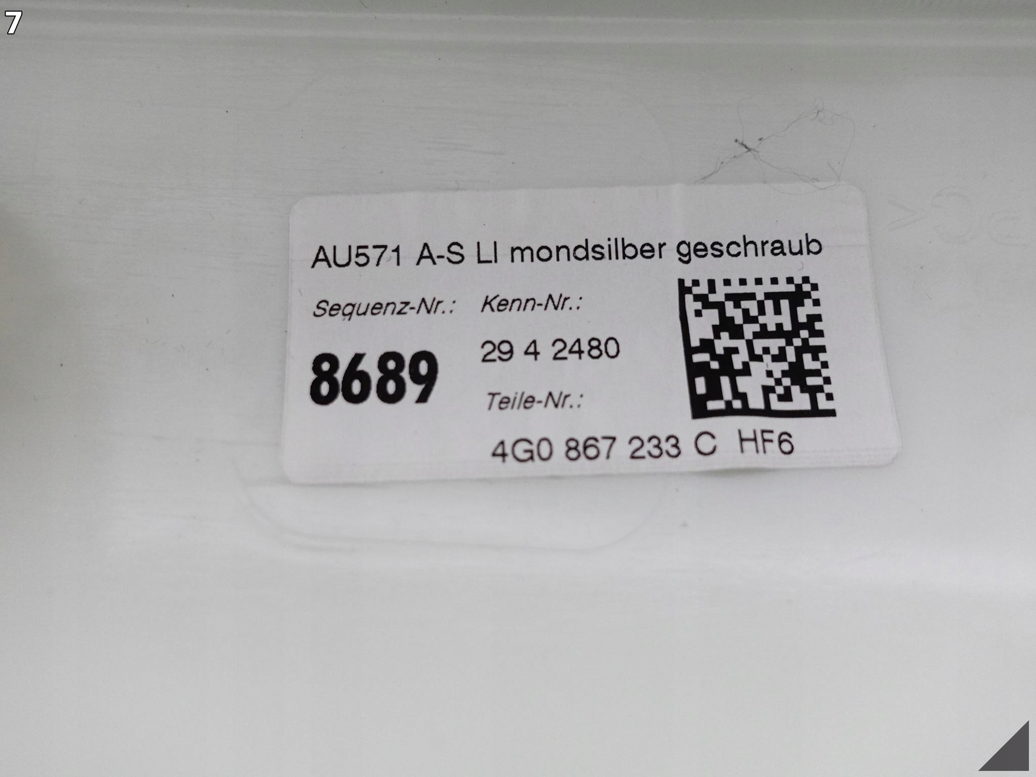 AUDI A6 S6 C7 4G0 LIFT 14-18 LISTWA POSZYCIE OSŁONA LEWEGO SŁUPKA A HF6 AUDI A6 S6 C7 4G0 LIFT 14-18 LISTWA POSZYCIE OSŁONA LEWEGO SŁUPKA A HF6 - obrazek 8