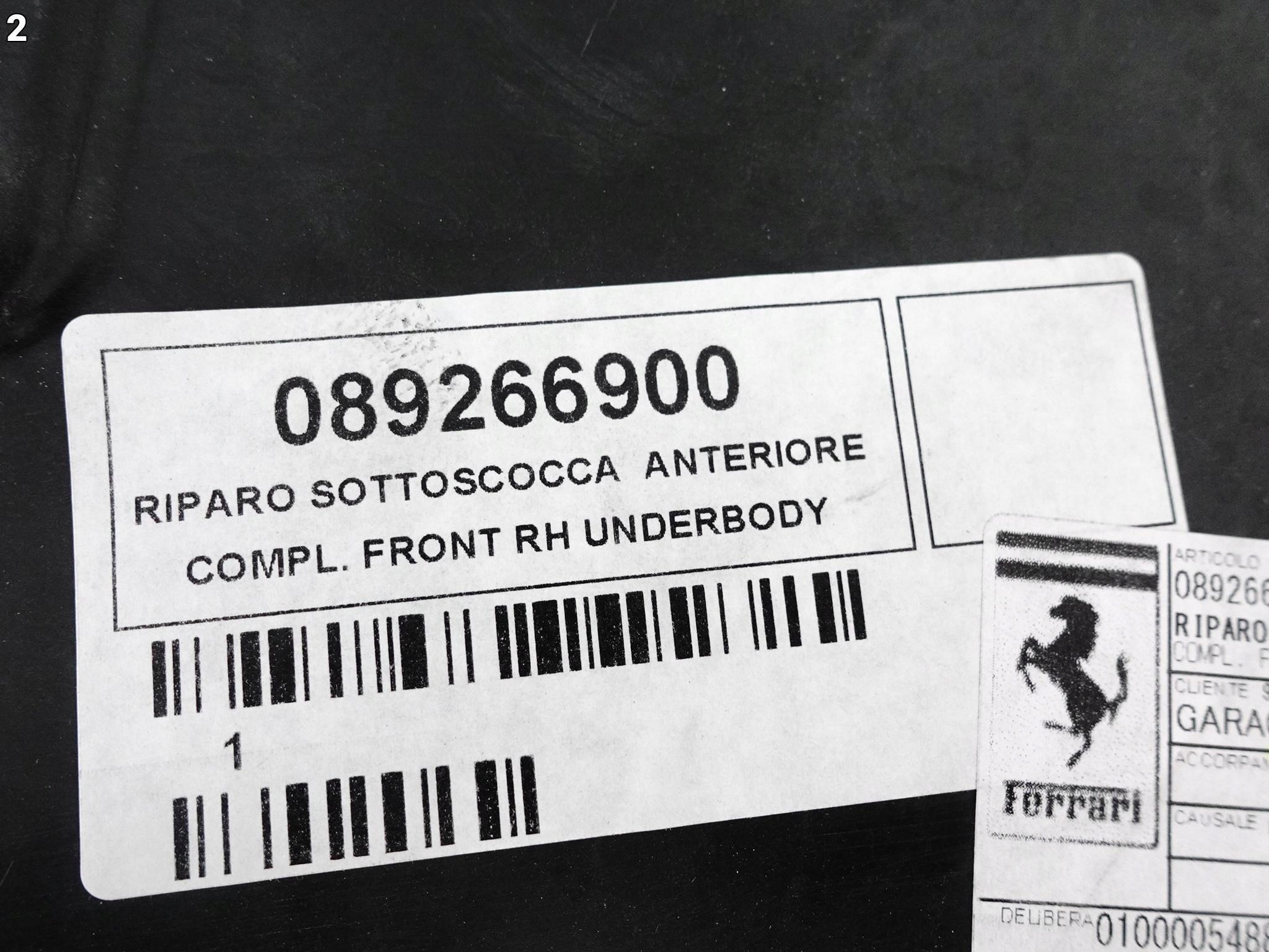 FERRARI 488 PISTA SPIDER PŁYTA OSŁONA PODŁOGA PODWOZIA PRAWA PRZÓD FERRARI 488 PISTA SPIDER PŁYTA OSŁONA PODŁOGA PODWOZIA PRAWA PRZÓD - obrazek 3