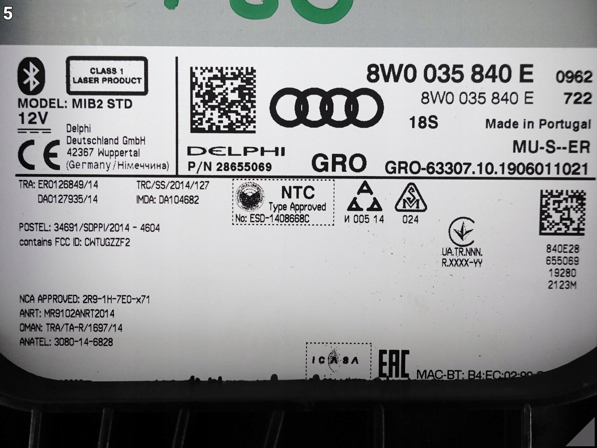 AUDI A5 S5 RS5 8W6 8W8 F5 A4 S4 8W0 B9 15- NAWIGACJA KOMPUTER MIB2 STD AUDI A5 S5 RS5 8W6 8W8 F5 A4 S4 8W0 B9 15- NAWIGACJA KOMPUTER MIB2 STD - obrazek 6