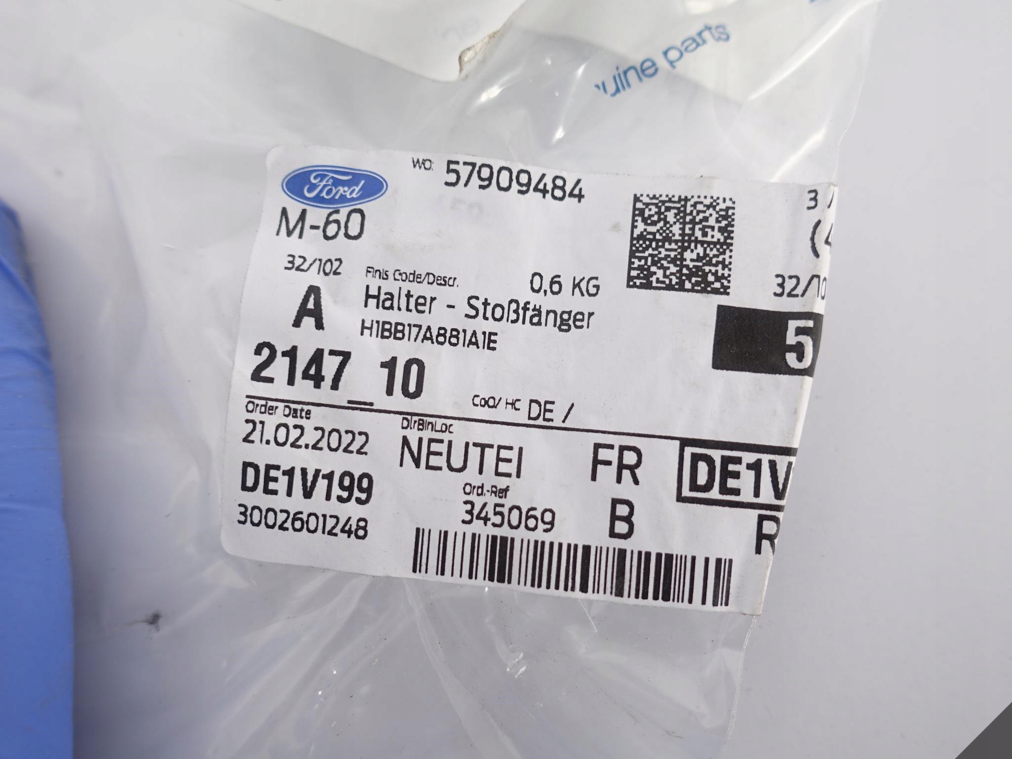 FORD FIESTA MK8 17- ZDERZAK UCHWYT ŚLIZG PRAWY TYŁ FORD FIESTA MK8 17- ZDERZAK UCHWYT ŚLIZG PRAWY TYŁ - obrazek 6