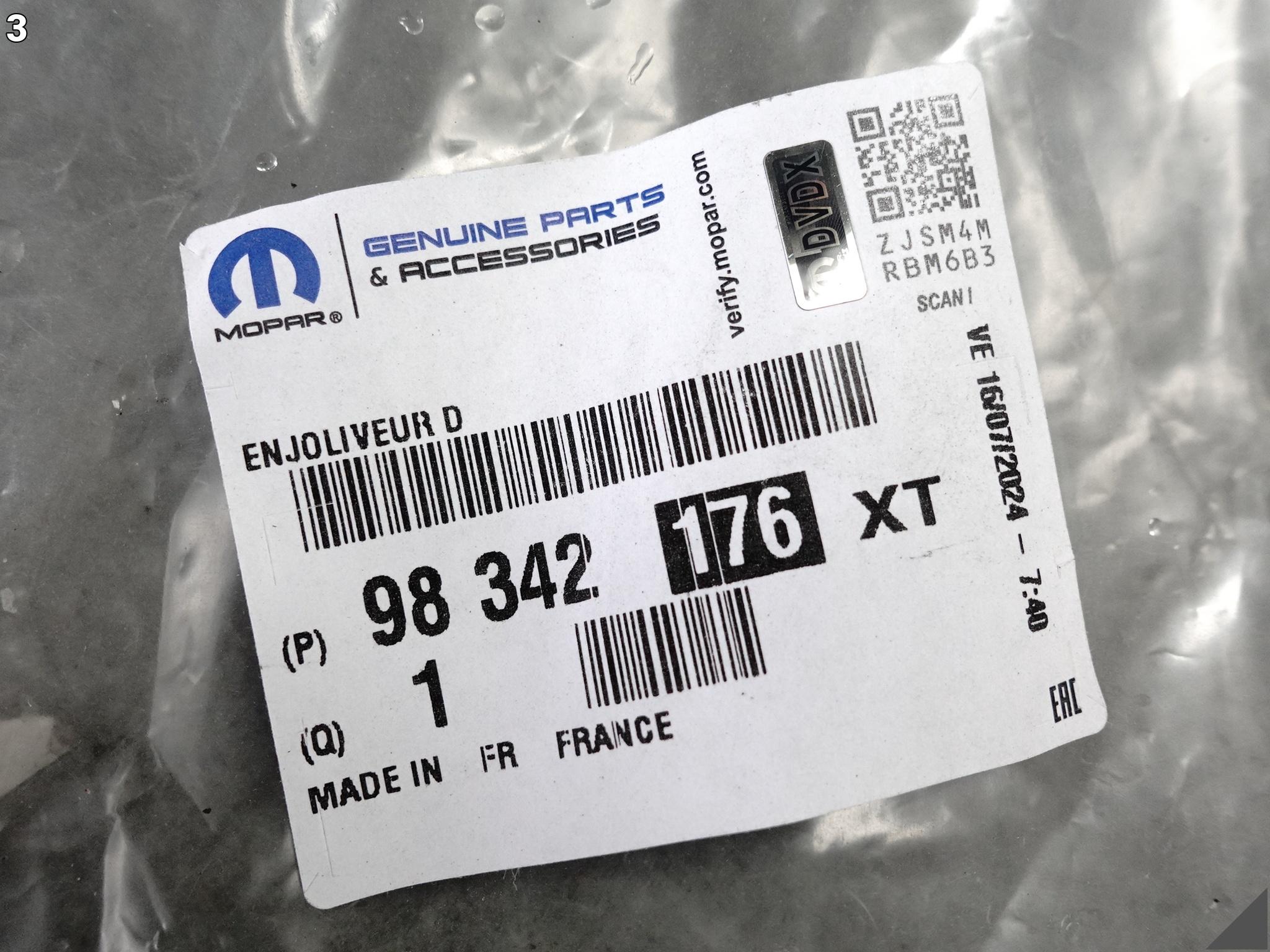 OPEL MOKKA II 2 20- LISTWA NA BŁOTNIK NAKŁADKA PRAWA TYŁ 9834217680 OPEL MOKKA II 2 20- LISTWA NA BŁOTNIK NAKŁADKA PRAWA TYŁ 9834217680 - obrazek 4
