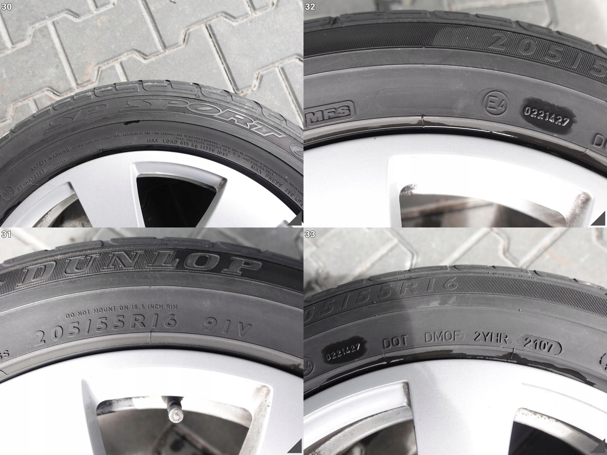 MB C-KLASA W204 7JX16 ET43 MICHELIN+DUNLOP 205/55 FELGI+OPONY LATO 3,5MM MB C-KLASA W204 7JX16 ET43 MICHELIN+DUNLOP 205/55 FELGI+OPONY LATO 3,5MM - obrazek 10