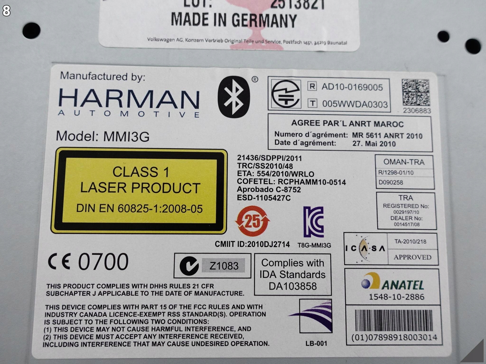 AUDI A8 S8 4H0 D4 LIFT 13-17 NAWIGACJA CZYTNIK SD MMI3G HARMAN 4H0035666P AUDI A8 S8 4H0 D4 LIFT 13-17 NAWIGACJA CZYTNIK SD MMI3G HARMAN 4H0035666P - obrazek 9