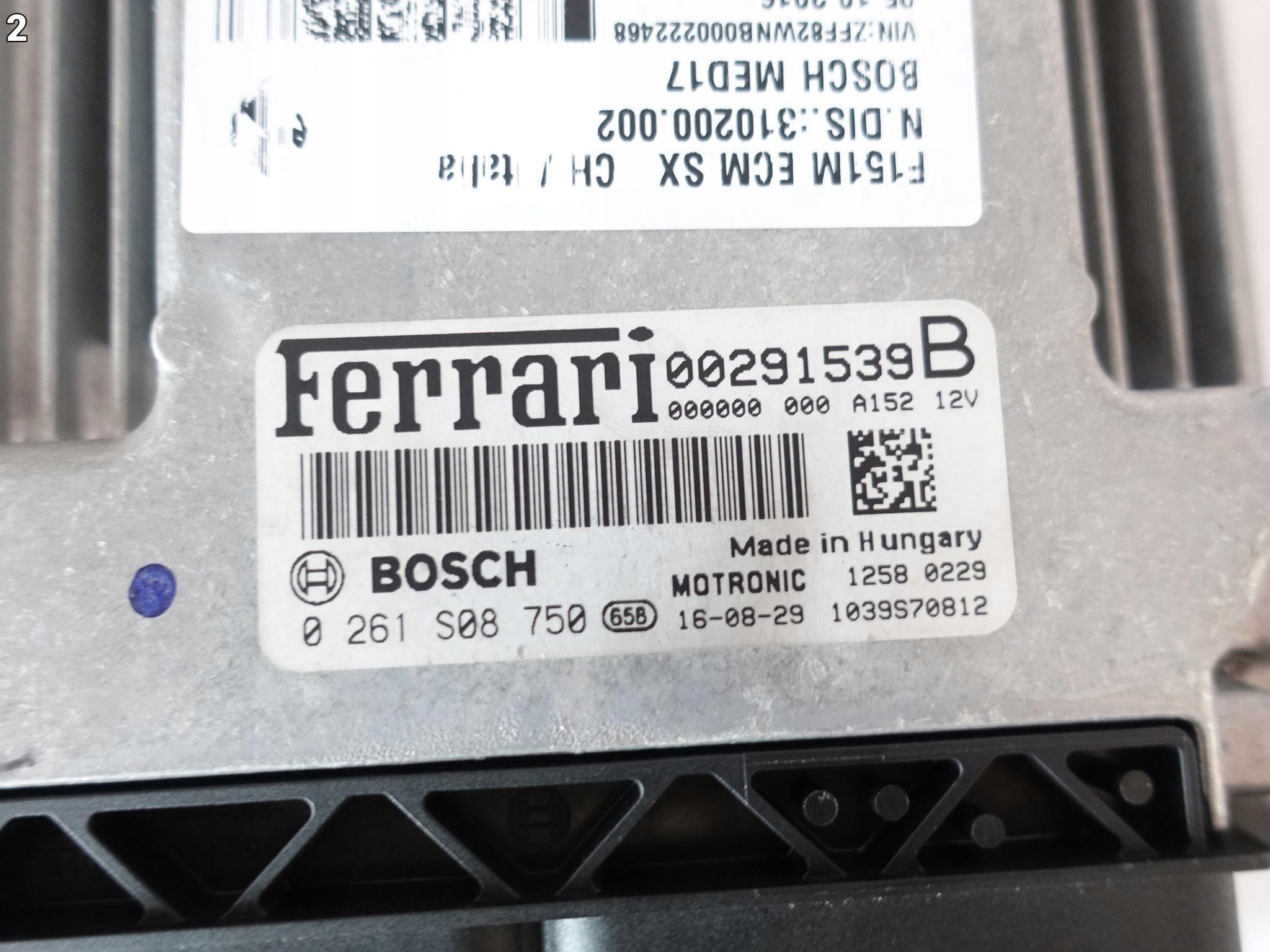 FERRARI 488 GTB CALIFORNIA GTC4LUSSO MODUŁ KOMPUTER SILNIKA JEDNOSTKA ECU FERRARI 488 GTB CALIFORNIA GTC4LUSSO MODUŁ KOMPUTER SILNIKA JEDNOSTKA ECU - obrazek 3