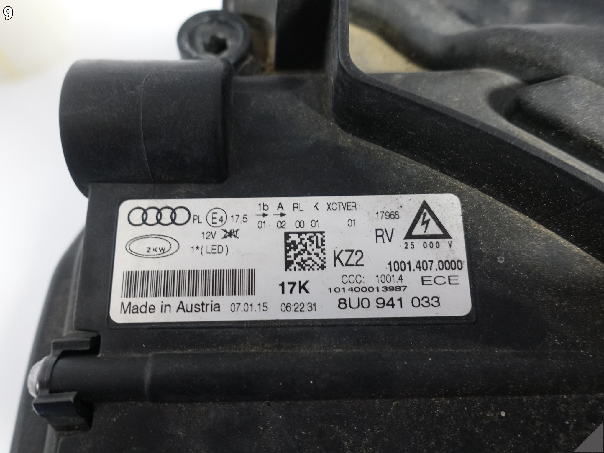 AUDI Q3 8U0 LIFT 14-18 LAMPA FULL LED LEWA PRZÓD PRZEDNIA EUROPA 8U0941033 AUDI Q3 8U0 LIFT 14-18 LAMPA FULL LED LEWA PRZÓD PRZEDNIA EUROPA 8U0941033 - obrazek 10