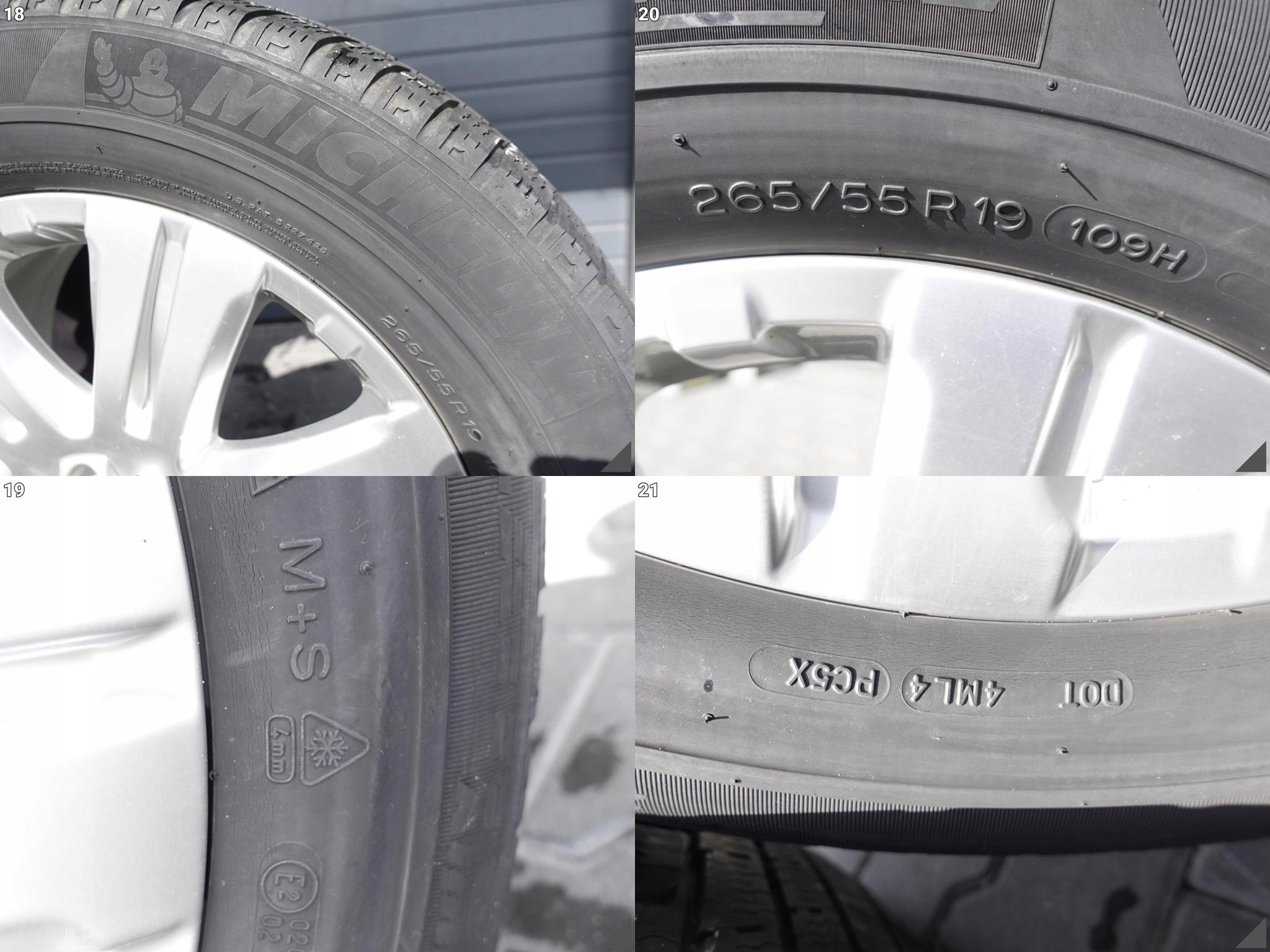 MERCEDES GL X164 ML W164 8,5JX19 ET56 MICHELIN 265/55 FELGI+OPONY 5MM ZIMA MERCEDES GL X164 ML W164 8,5JX19 ET56 MICHELIN 265/55 FELGI+OPONY 5MM ZIMA - obrazek 10
