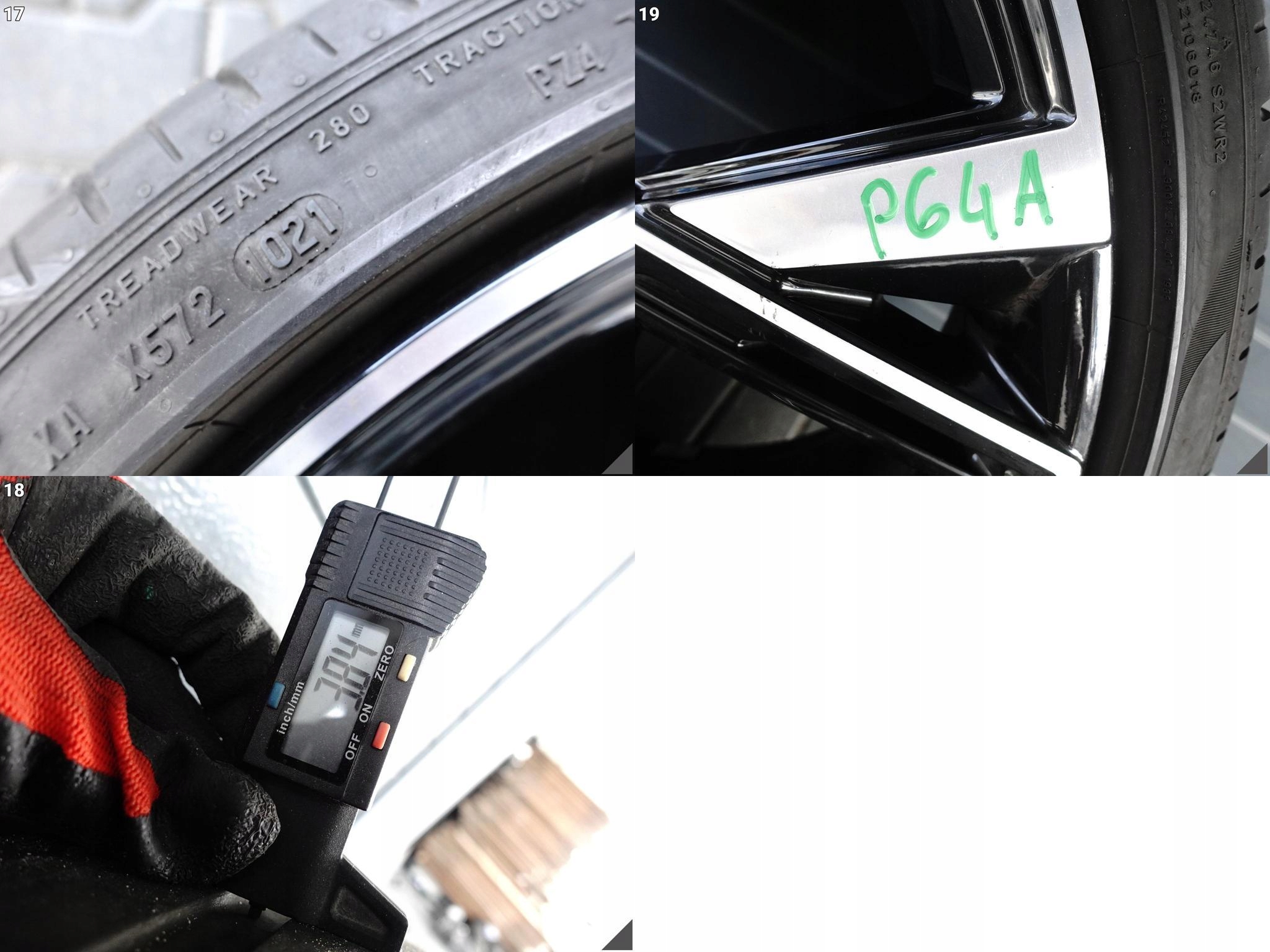 AUDI RS6 4K0 RS7 4K8 C8 FELGA + OPONA 10,5×22 ET19 PIRELLI 285/30 2021 ROK AUDI RS6 4K0 RS7 4K8 C8 FELGA + OPONA 10,5x22 ET19 PIRELLI 285/30 2021 ROK - obrazek 12