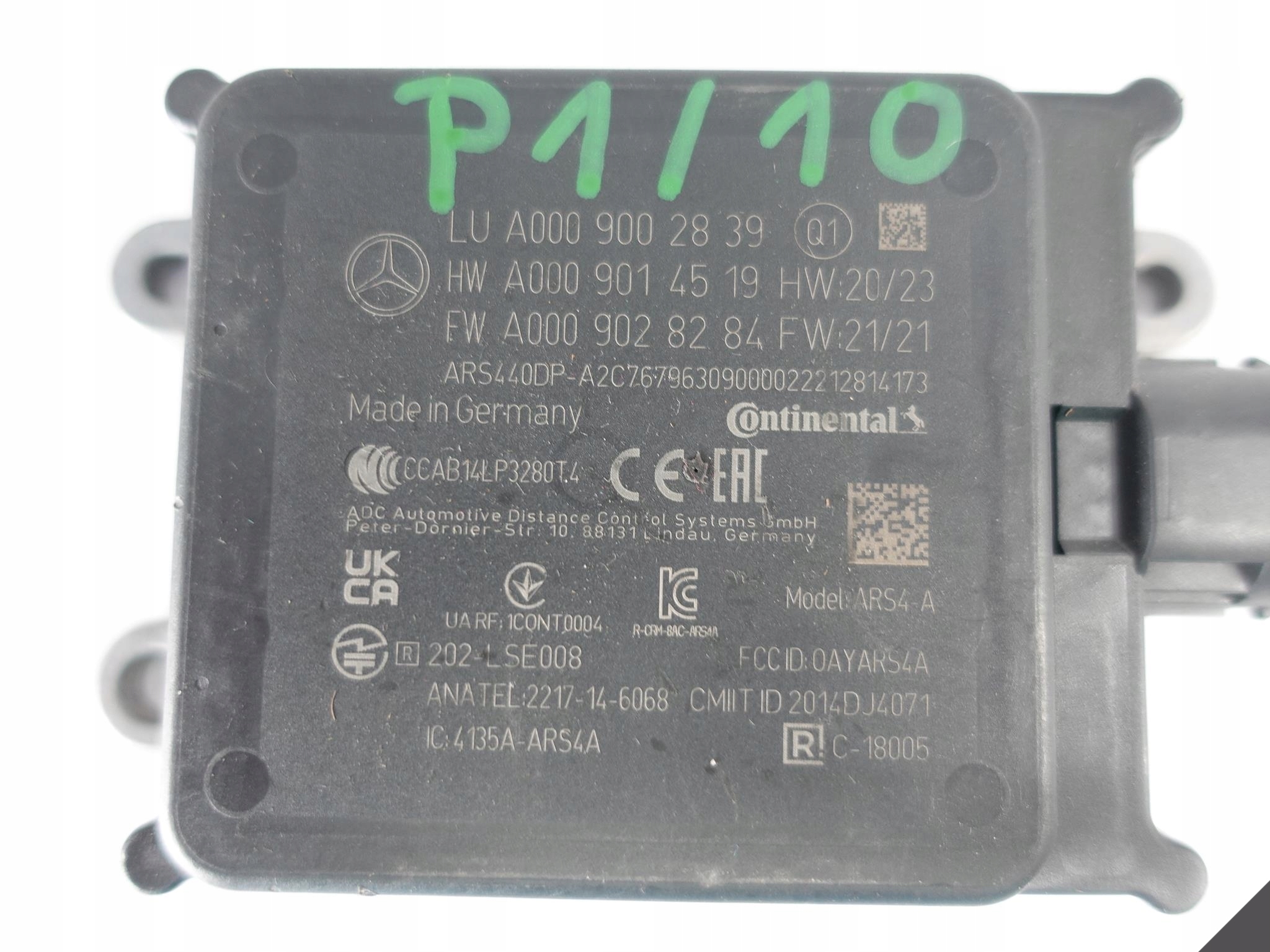 MERCEDES A0009002839 RADAR DISTRONIC SENSOR ARS4-A MERCEDES A0009002839 RADAR DISTRONIC SENSOR ARS4-A - obrazek 4