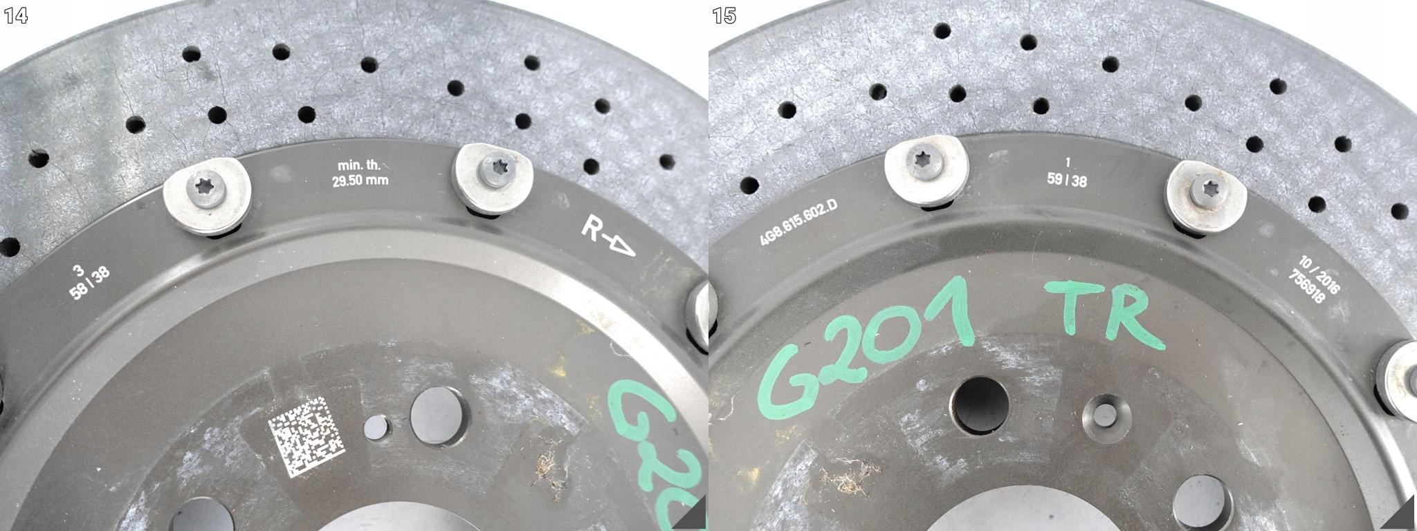 AUDI RS7 4G8 PERFORMANCE TARCZA CERAMICZNA TYŁ PRAWA 370×30 (TYLKO 70 KM) AUDI RS7 4G8 PERFORMANCE TARCZA CERAMICZNA TYŁ PRAWA 370x30 (TYLKO 70 KM) - obrazek 12