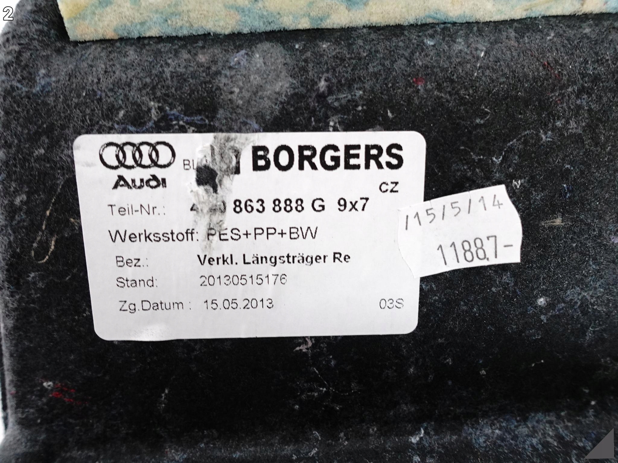 AUDI A8 S8 4H0 D4 LIFT 13-17 PRAWA DOLNA CZĘŚĆ BOCZKU TAPICERKI BAGAŻNIKA AUDI A8 S8 4H0 D4 LIFT 13-17 PRAWA DOLNA CZĘŚĆ BOCZKU TAPICERKI BAGAŻNIKA - obrazek 3