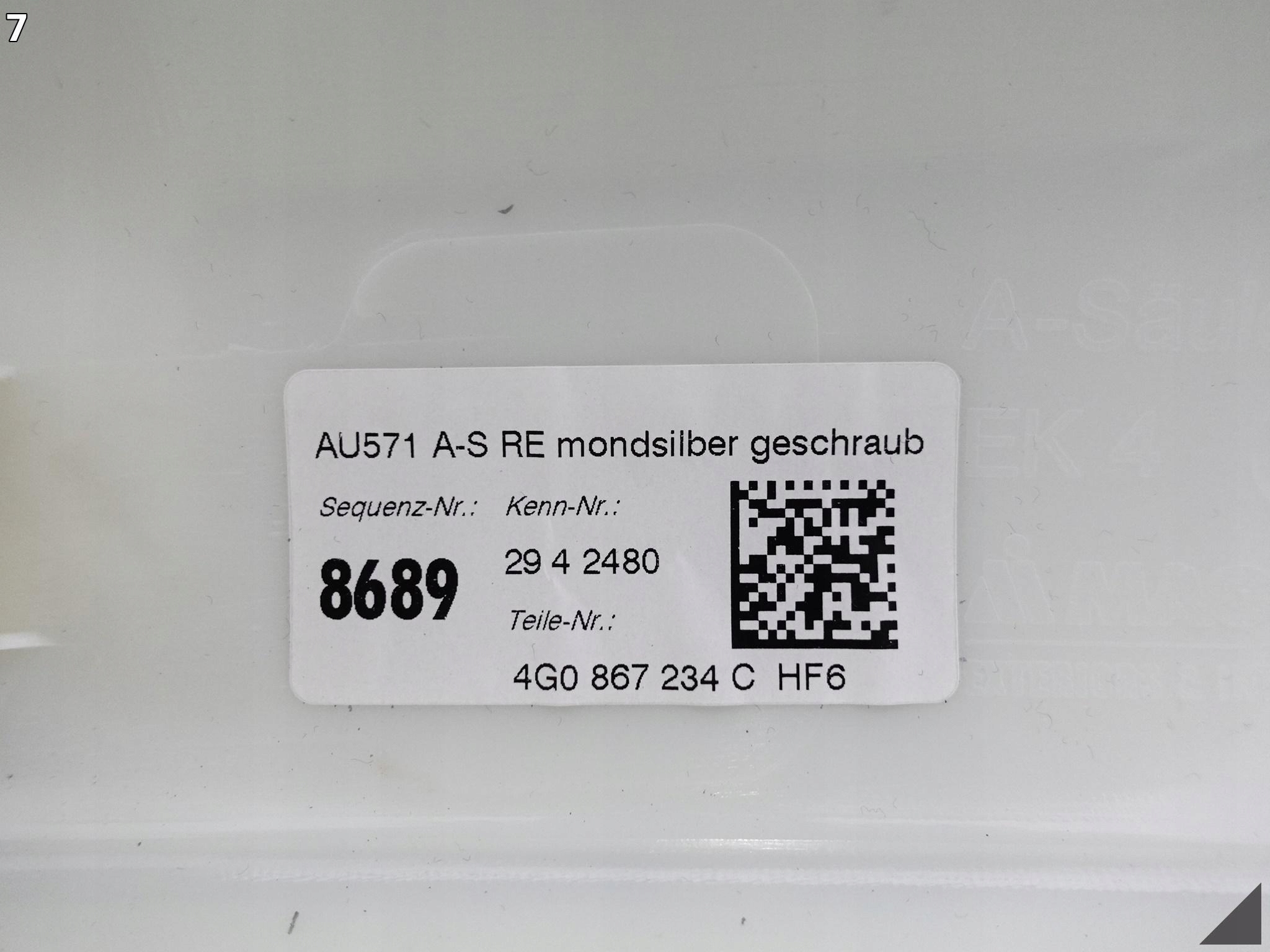 AUDI A6 S6 C7 4G0 LIFT 14-18 LISTWA POSZYCIE OSŁONA PRAWEGO SŁUPKA A HF6 AUDI A6 S6 C7 4G0 LIFT 14-18 LISTWA POSZYCIE OSŁONA PRAWEGO SŁUPKA A HF6 - obrazek 8
