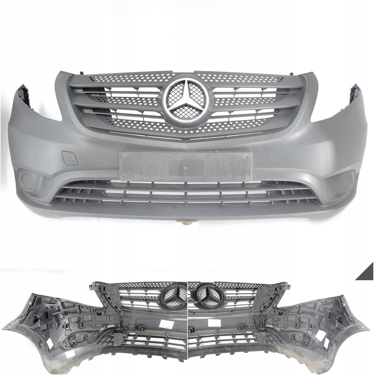 MERCEDES VITO VS20 W447 LIFT / MOPF 19- ZDERZAK + ŚLIZGI PRZÓD (BEZ PDC) MERCEDES VITO VS20 W447 LIFT / MOPF 19- ZDERZAK + ŚLIZGI PRZÓD (BEZ PDC)