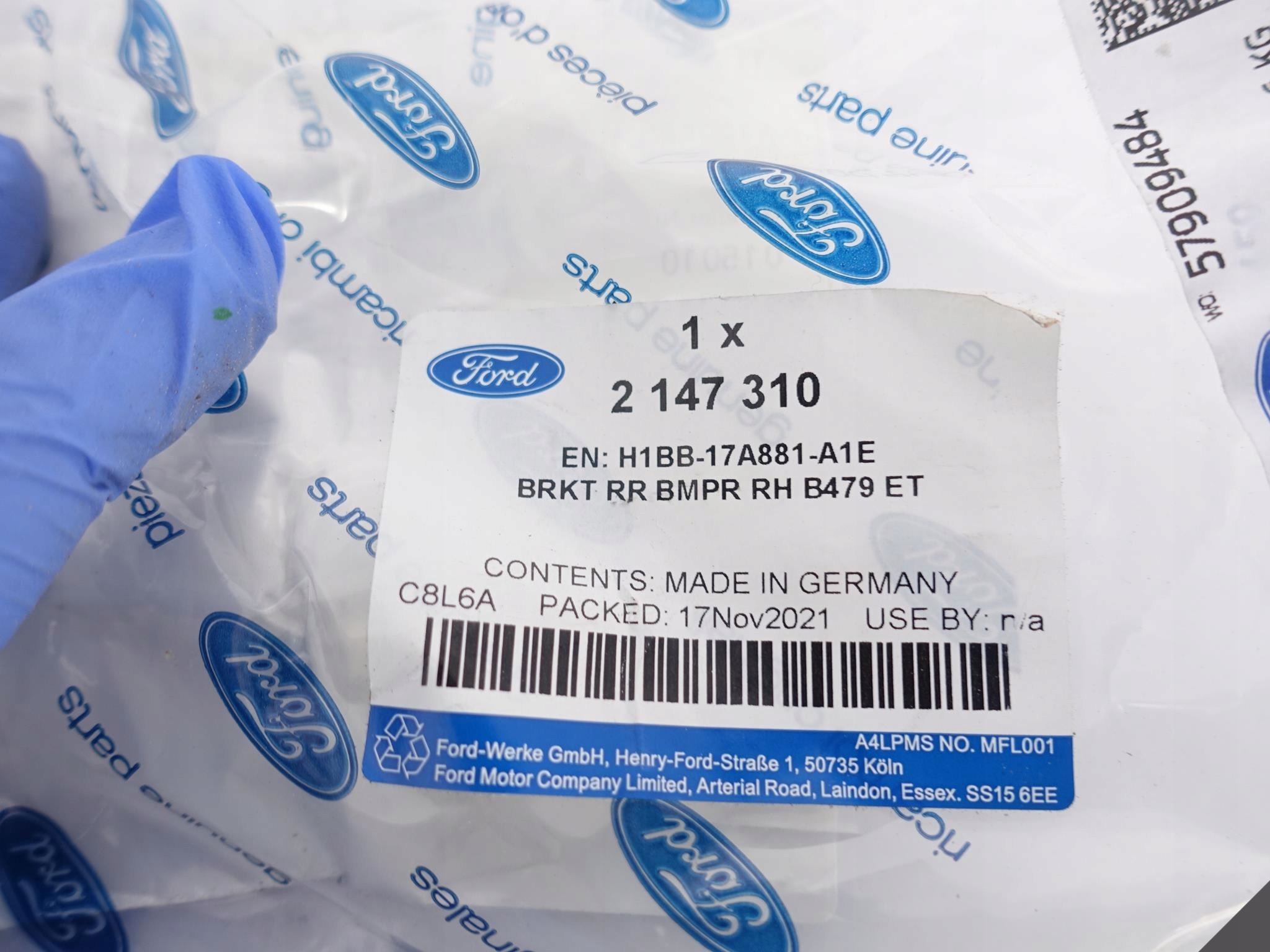 FORD FIESTA MK8 17- ZDERZAK UCHWYT ŚLIZG PRAWY TYŁ FORD FIESTA MK8 17- ZDERZAK UCHWYT ŚLIZG PRAWY TYŁ - obrazek 5