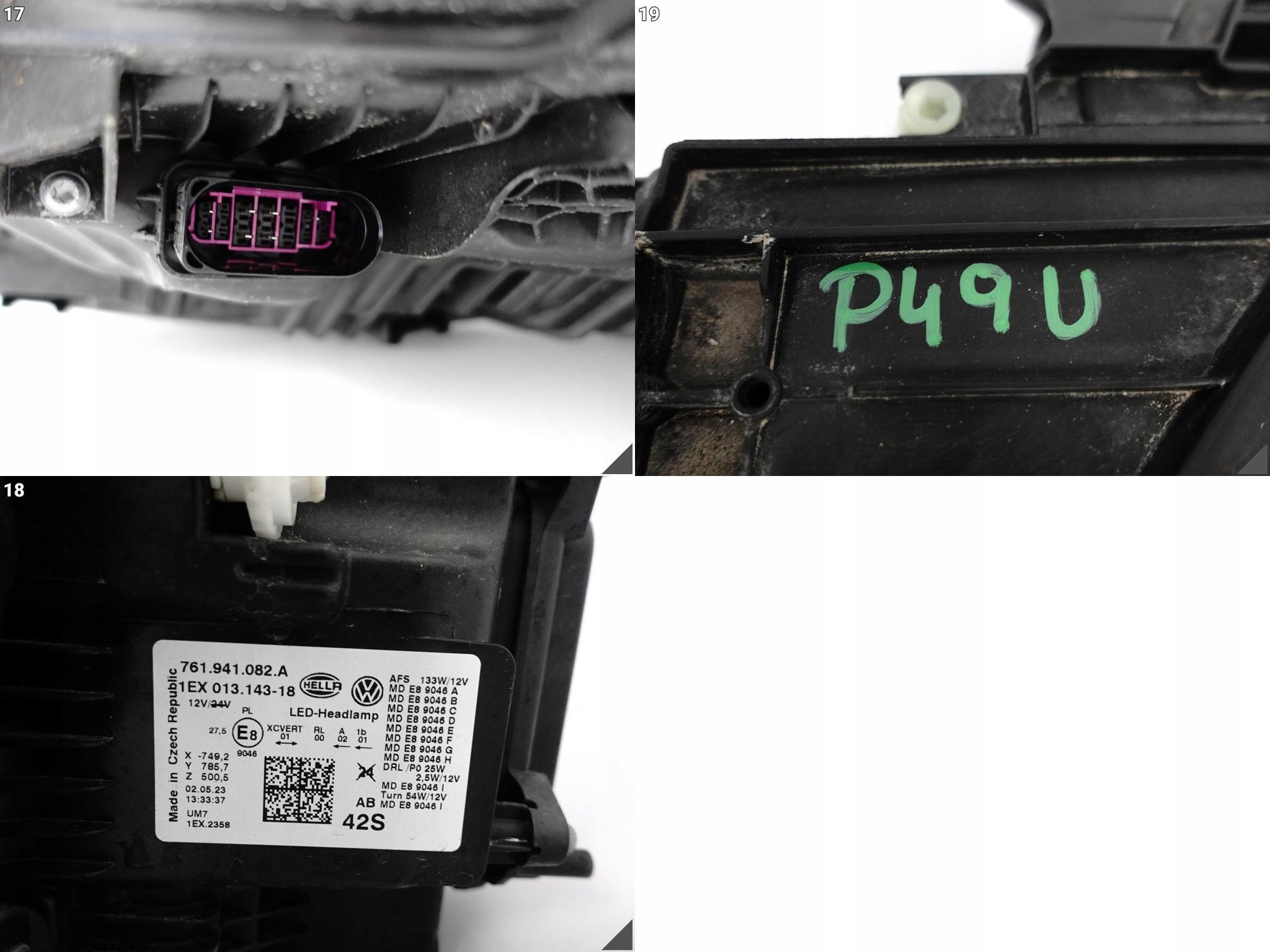 VW TOUAREG III 760 761 CR7 18- LAMPA MATRIX FULL LED PRAWA PRZÓD 761941082A VW TOUAREG III 760 761 CR7 18- LAMPA MATRIX FULL LED PRAWA PRZÓD 761941082A - obrazek 12