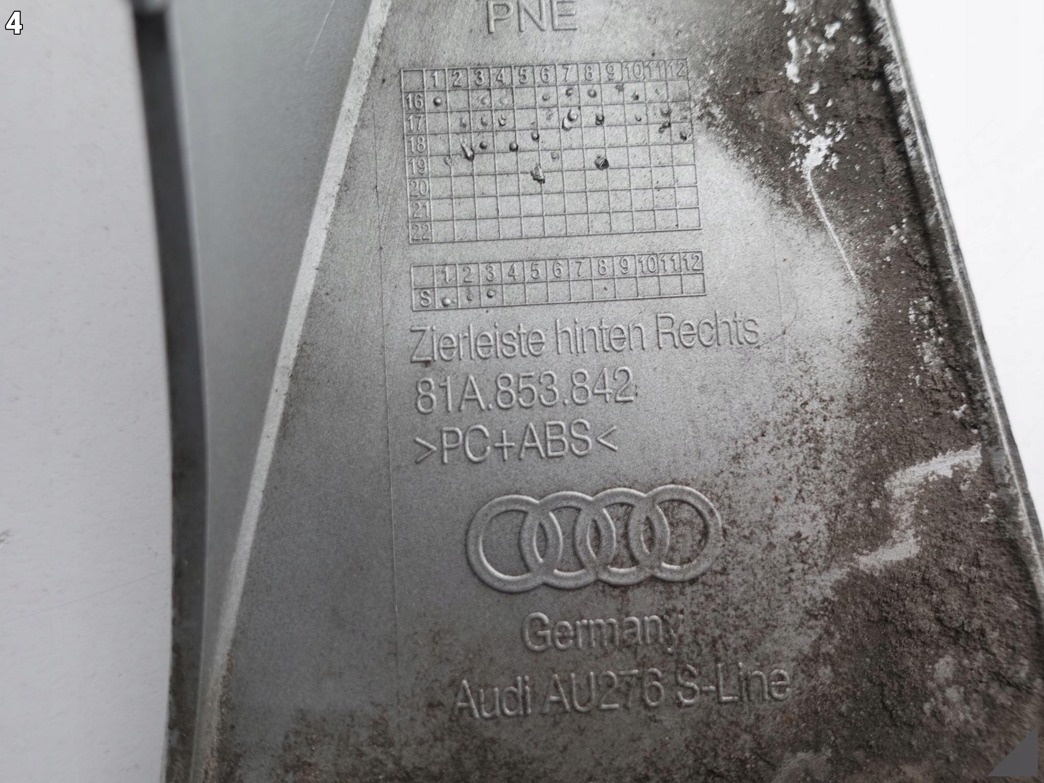 AUDI Q2 81A S-LINE 16- ZDERZAK LISTWA PRAWA TYŁ AUDI Q2 81A S-LINE 16- ZDERZAK LISTWA PRAWA TYŁ - obrazek 5