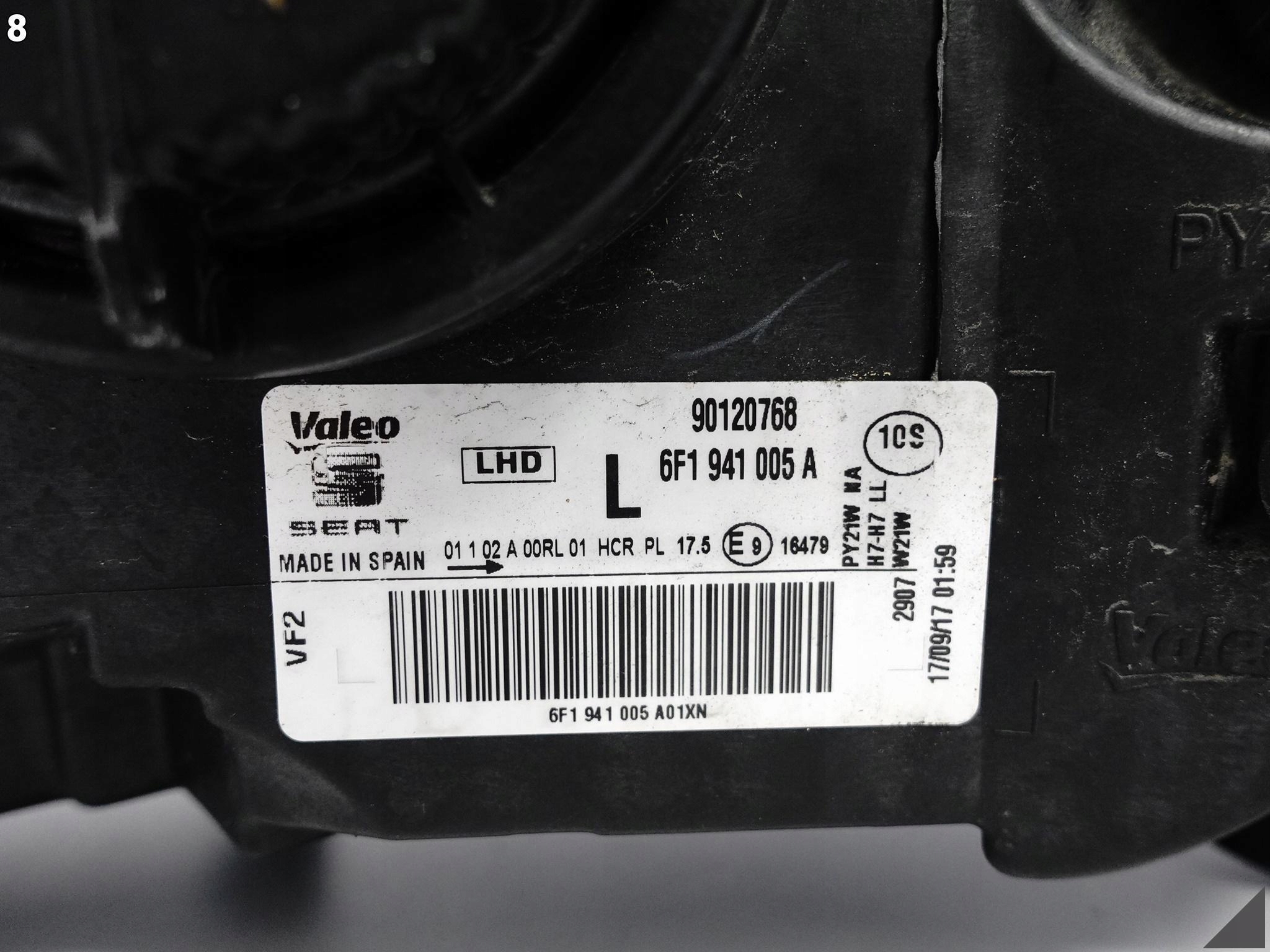 SEAT IBIZA V 5 6F1 ARONA 17- LAMPA ZWYKŁA HALOGEN H7 LEWE PRZÓD EUROPA SEAT IBIZA V 5 6F1 ARONA 17- LAMPA ZWYKŁA HALOGEN H7 LEWE PRZÓD EUROPA - obrazek 9