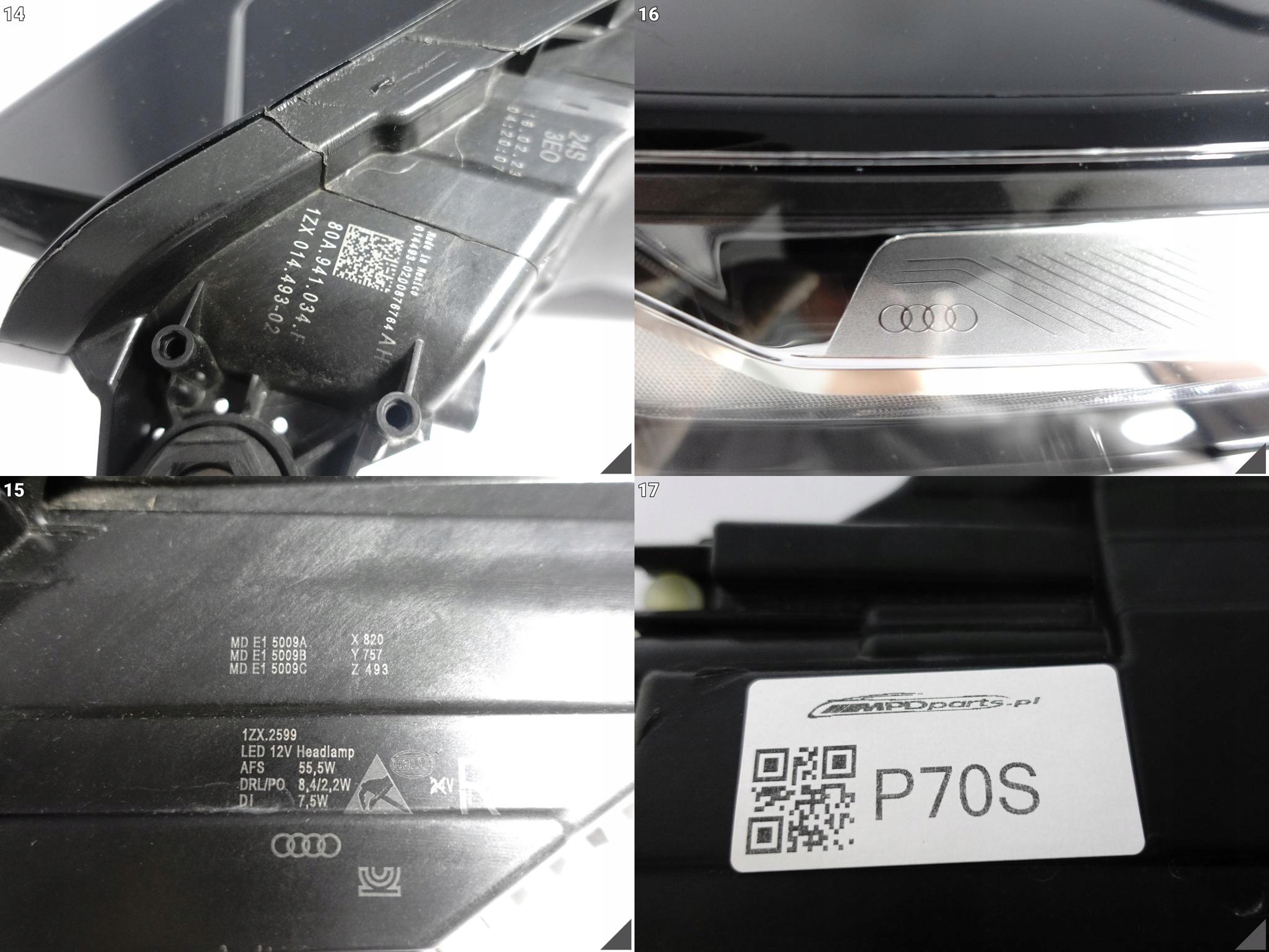 AUDI Q5 SQ5 80A II LIFT 21- LAMPA FULL LED PRAWA PRZÓD EUROPA +MODUŁ USZKO. AUDI Q5 SQ5 80A II LIFT 21- LAMPA FULL LED PRAWA PRZÓD EUROPA +MODUŁ USZKO. - obrazek 12