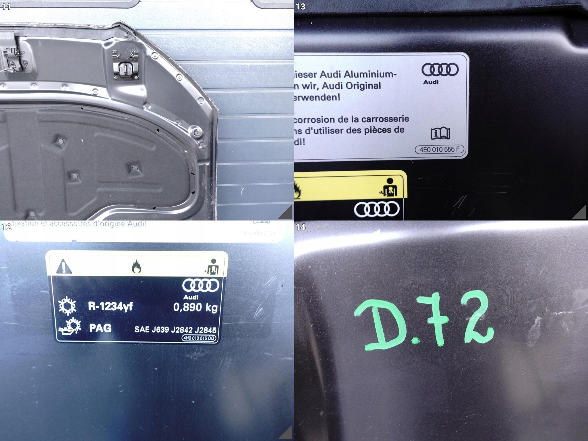 AUDI A8 S8 4H0 D4 LIFT 13-17 MASKA POKRYWA SILNIKA DEMONTAŻ KOLOR:4N4N AUDI A8 S8 4H0 D4 LIFT 13-17 MASKA POKRYWA SILNIKA DEMONTAŻ KOLOR:4N4N - obrazek 12